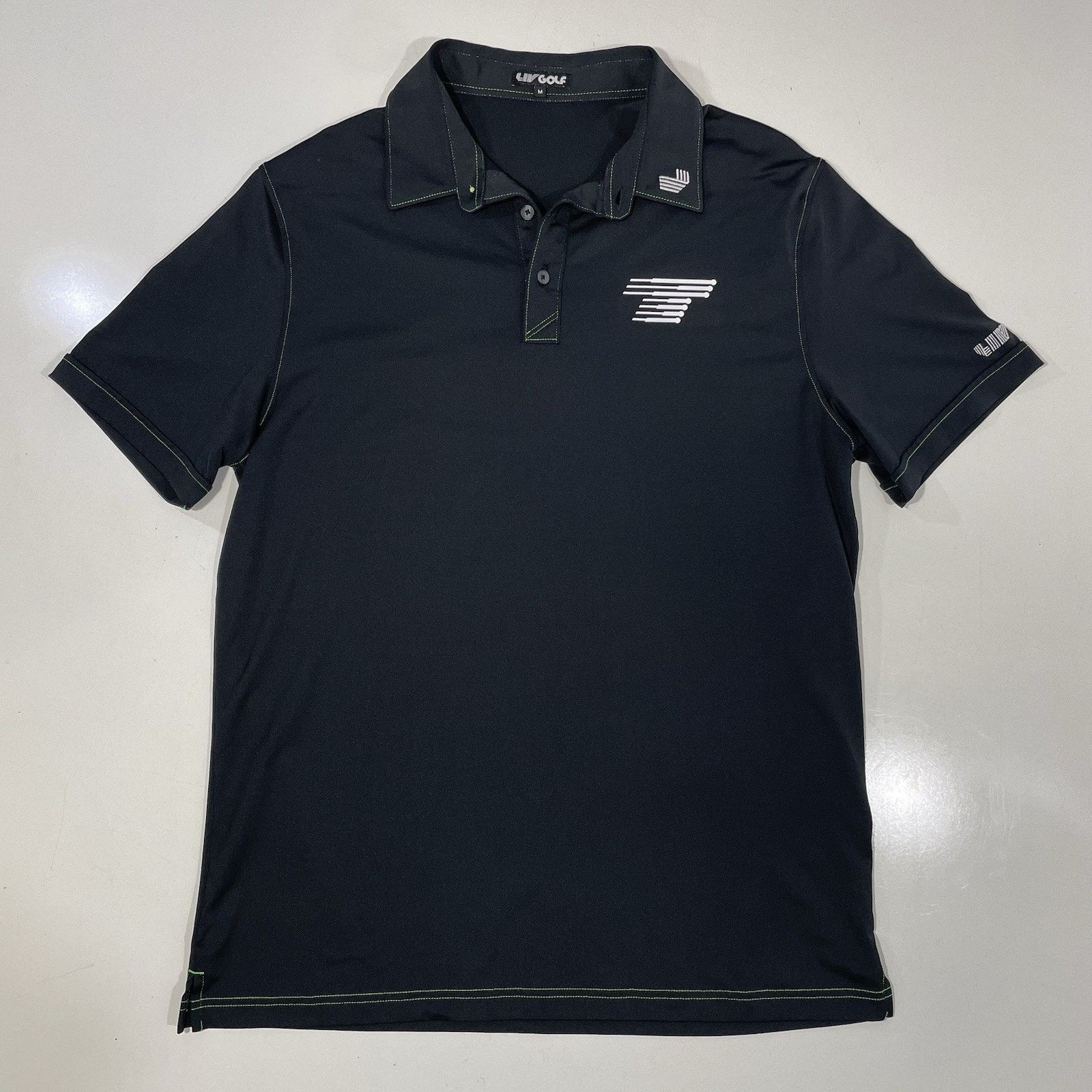Callaway Golf LIV Golf GC Dotty Polo Shirt Men’s M Black Solid Knit Tech Size US M / EU 48-50 / 2 - 1 Thumbnail