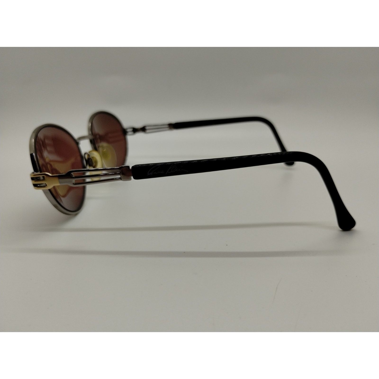 Anne Klein Anne Klein Eyeglass Frames 2002 Gunmetal Gray Frame Size ONE SIZE - 5 Thumbnail