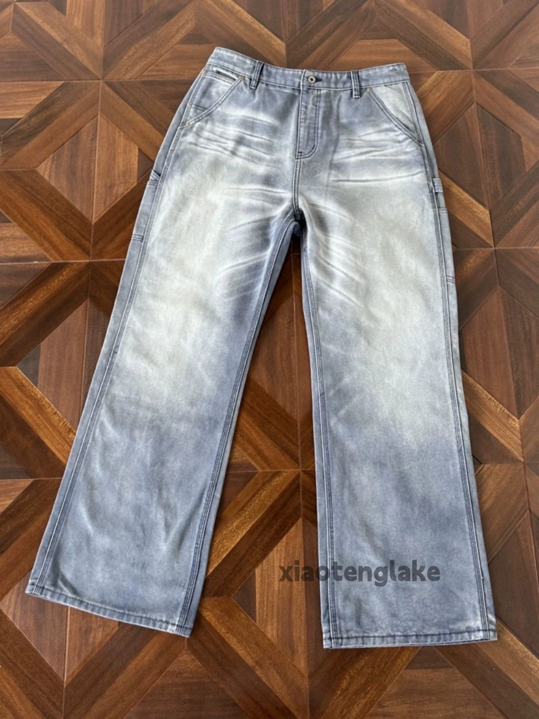 Jean Utility washed faded punk grunge loose hiphop jeans Size US 28 / EU 44 - 7 Thumbnail