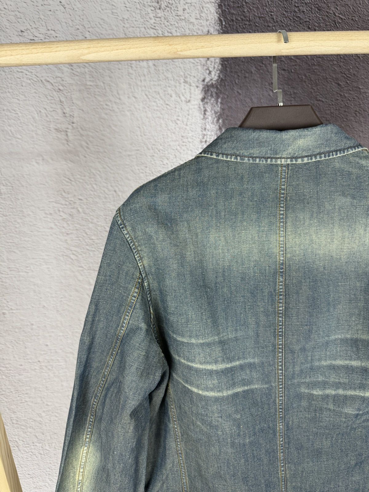 Paul Smith Red Ear by Paul Smith blue faded denim work jacket blazer Size US L / EU 52-54 / 3 - 16 Thumbnail