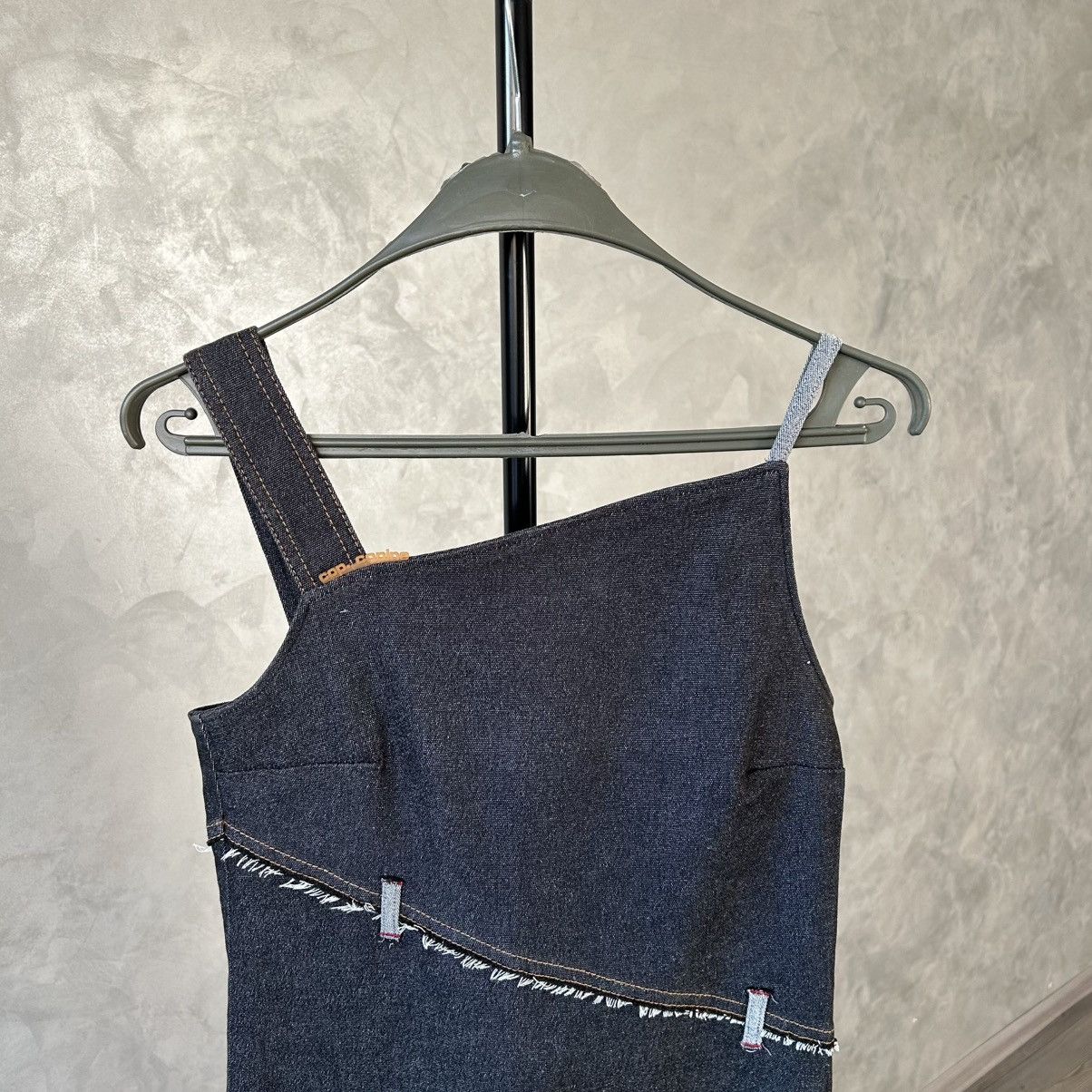 Cop Copine Vintage Cop Copine Asymmetrical Dark Wash Denim Dress Size M / US 6-8 / IT 42-44 - 2 Thumbnail