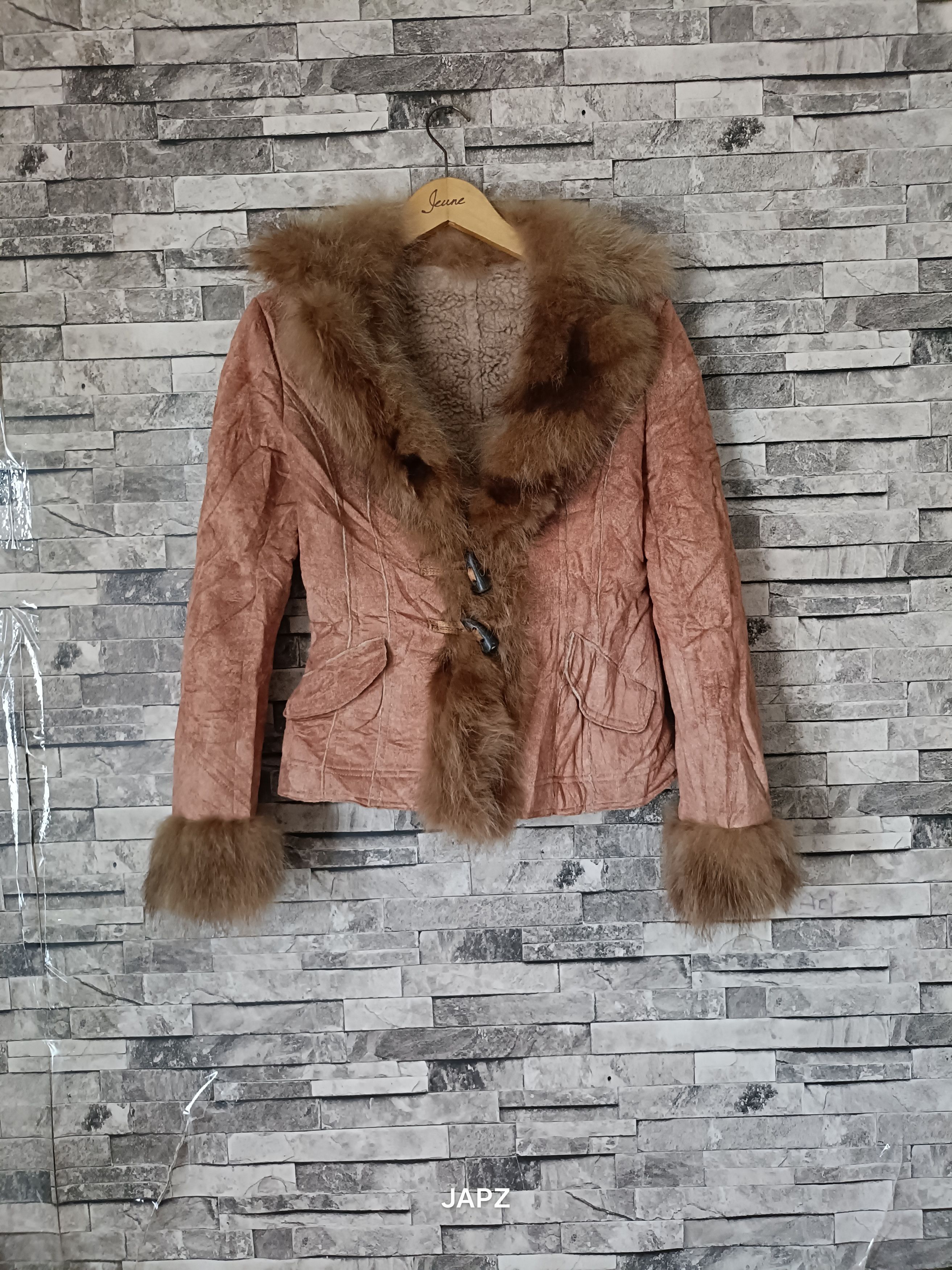 BRAHMIN Y2K Brahmin suede raccoon fur jacket Size S / US 4 / IT 40 - 1 Thumbnail
