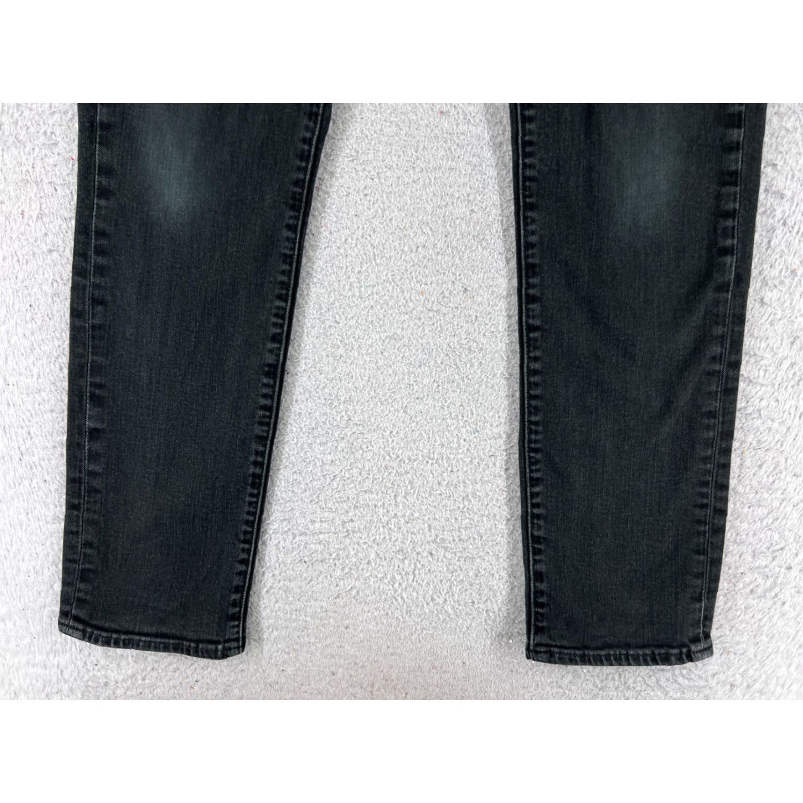 Levi's VINTAGE Levis Jeans 511 Men 30x29 Black Denim Slim Straight 5-Pocket Cotton Blend 30 Side Zip Leather Button Game Size US 33 - 2 Thumbnail