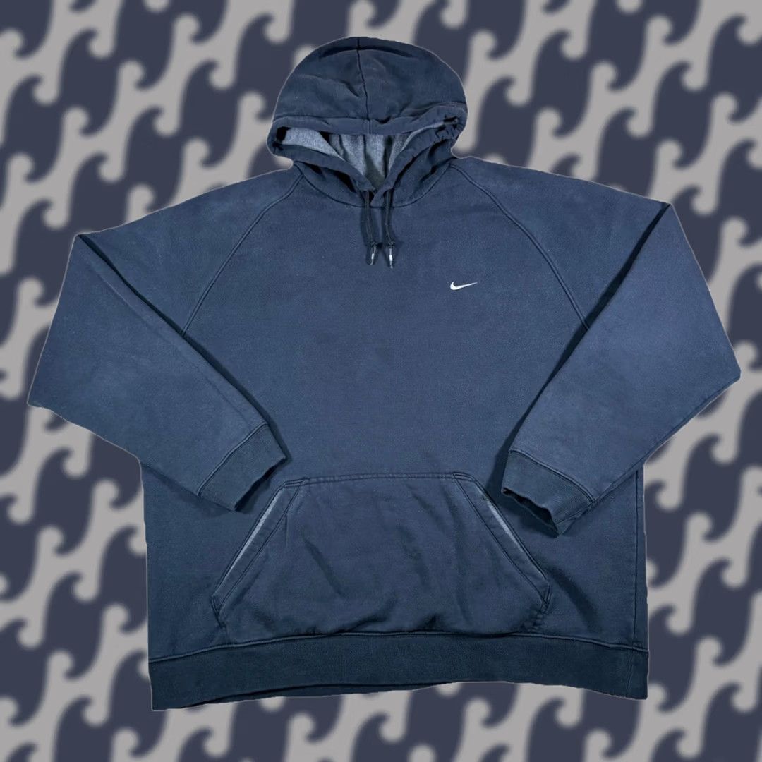 Nike VINTAGE Nike Swoosh Pullover Hoodie Sweatshirt Black Grey • Men’s Size XXL Hoodie Nike Air 90s Sports USA Mens Size US XXL / EU 58 / 5 - 1 Thumbnail