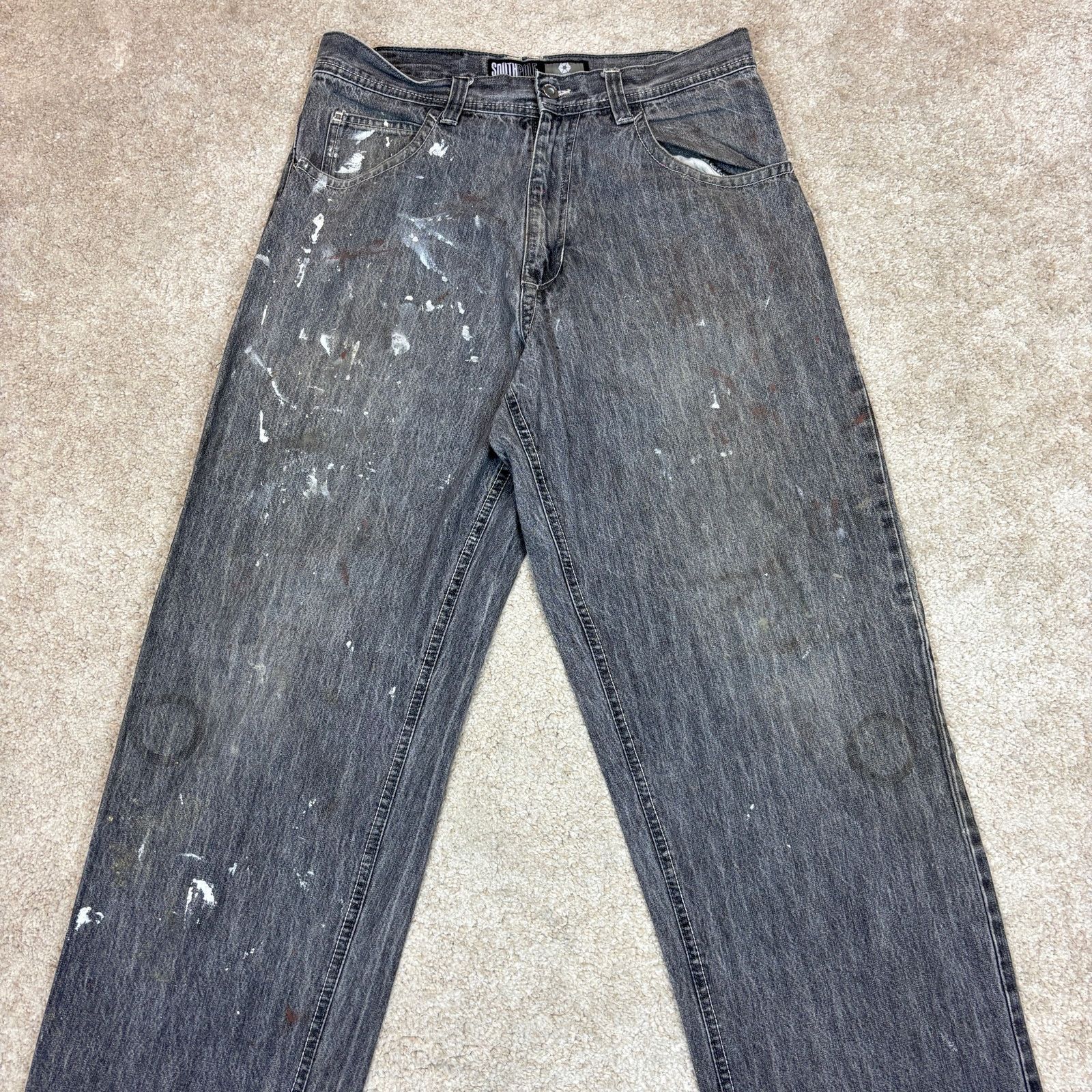 Southpole Vintage Southpole Y2K Baggy Paint Splatter Jeans Men's 34x30 Size US 34 / EU 50 - 2 Thumbnail