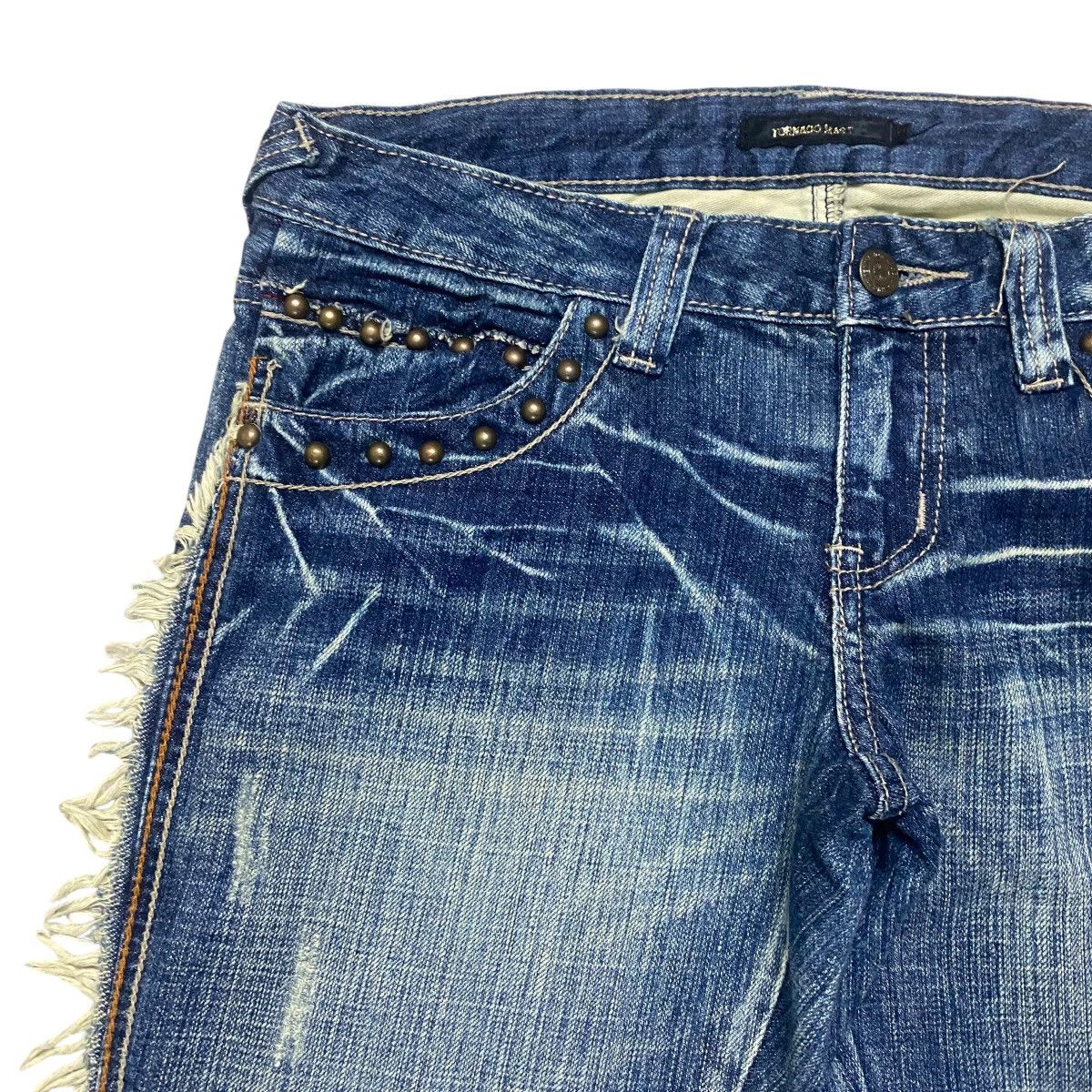 Tornado Mart Vintage Tornado Mart Spiral Cut Denim Flare Jeans Size 28" / US 6 / IT 42 - 4 Thumbnail