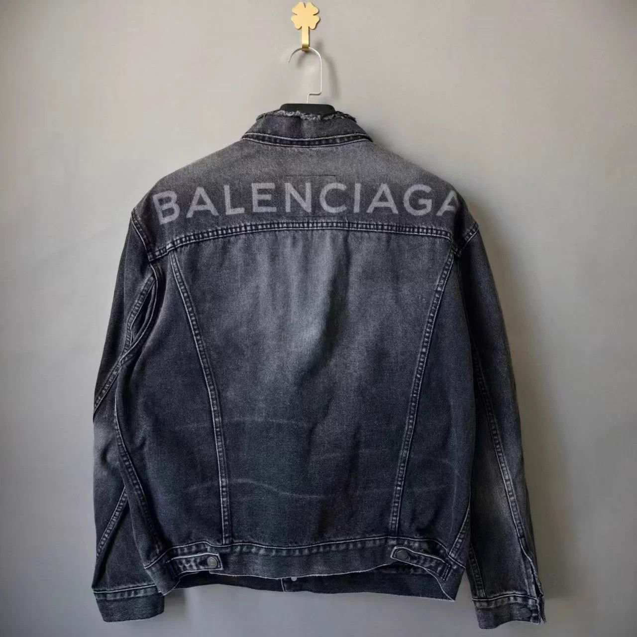 Balenciaga Logo Letter Denim Jacket