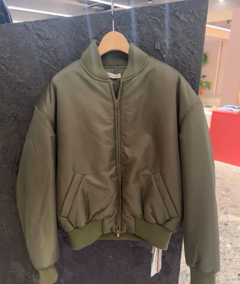 Fear of God Fear of God Olive green Bomber jacket Size US S / EU 44-46 / 1 - 1 Thumbnail
