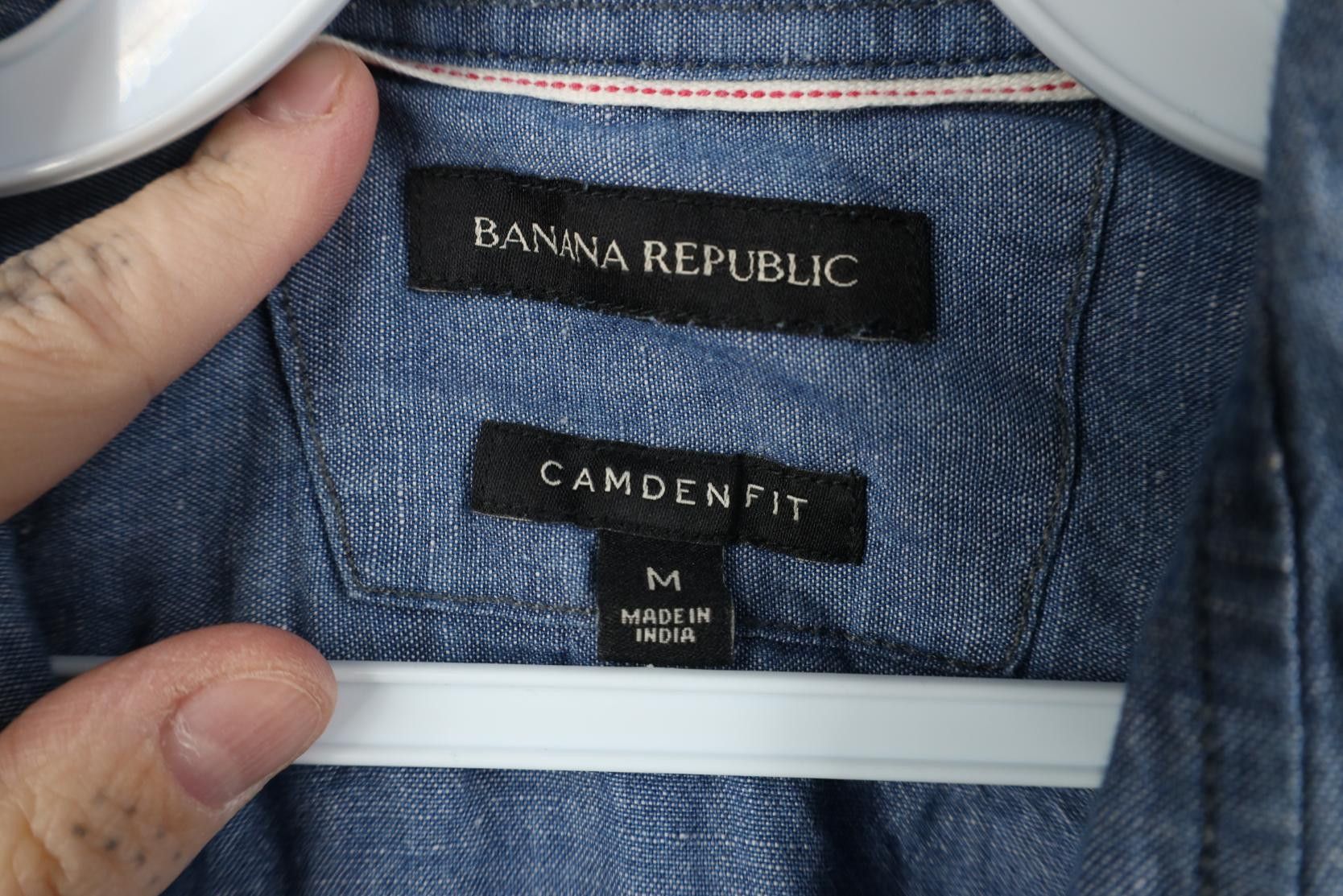Banana Republic Banana Republic Chambray Linen Blend Collared Button Shirt Size US M / EU 48-50 / 2 - 8 Thumbnail