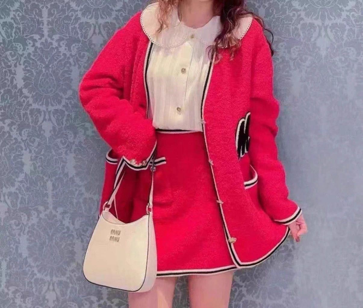 Miu Miu MIU MIU women's Chenille Jacket 36 Ivory New Size XS / US 0-2 / IT 36-38 - 8 Thumbnail