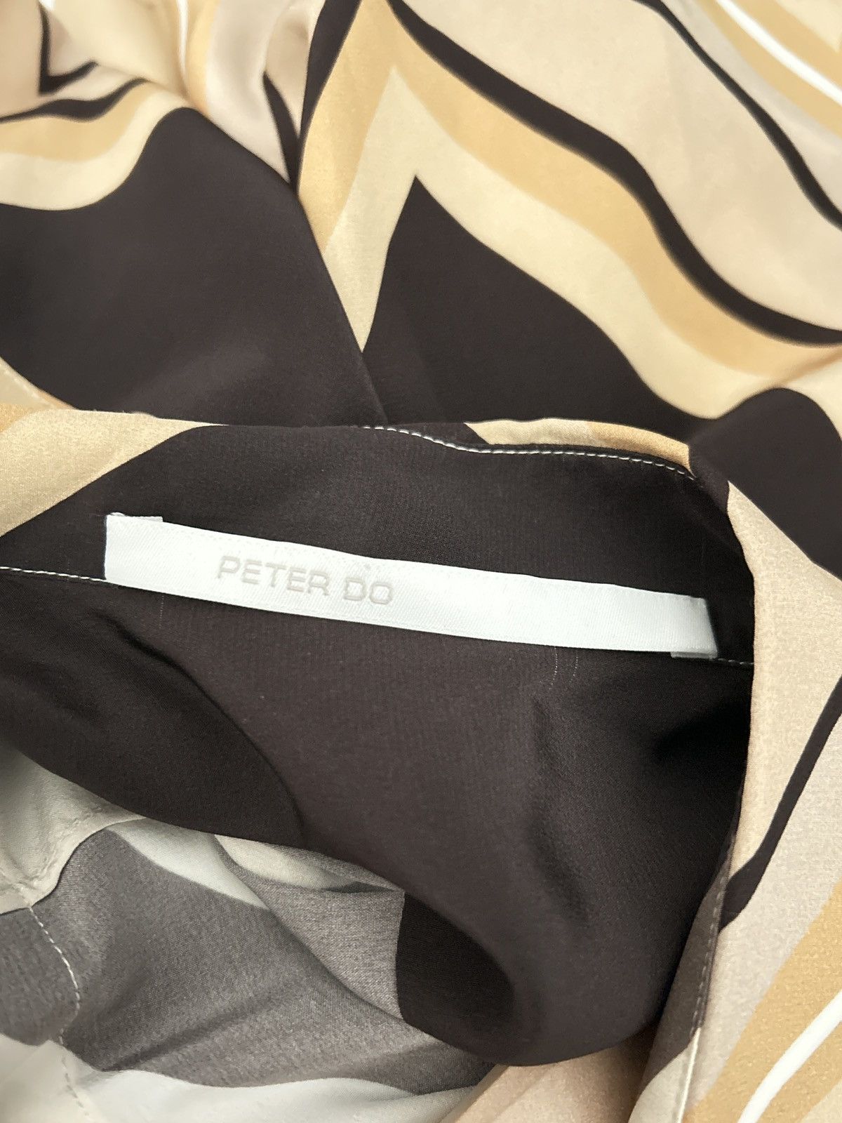 Peter Do ‘19 Chevron Printed Scarf Button up Size L / US 10 / IT 46 - 4 Thumbnail