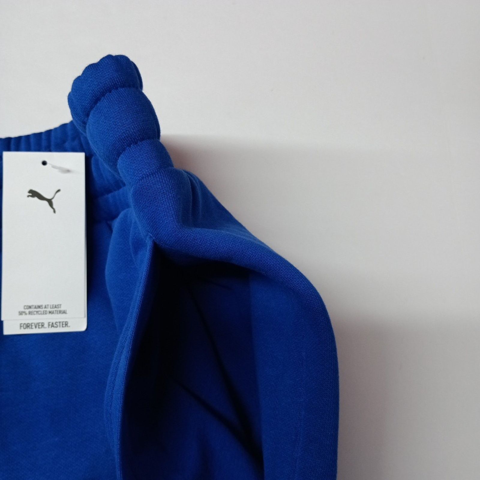 Puma PUMA Mens Big Fleece Logo Short Size L Large Blue 10" Inseam Size US 32 / EU 48 - 3 Thumbnail