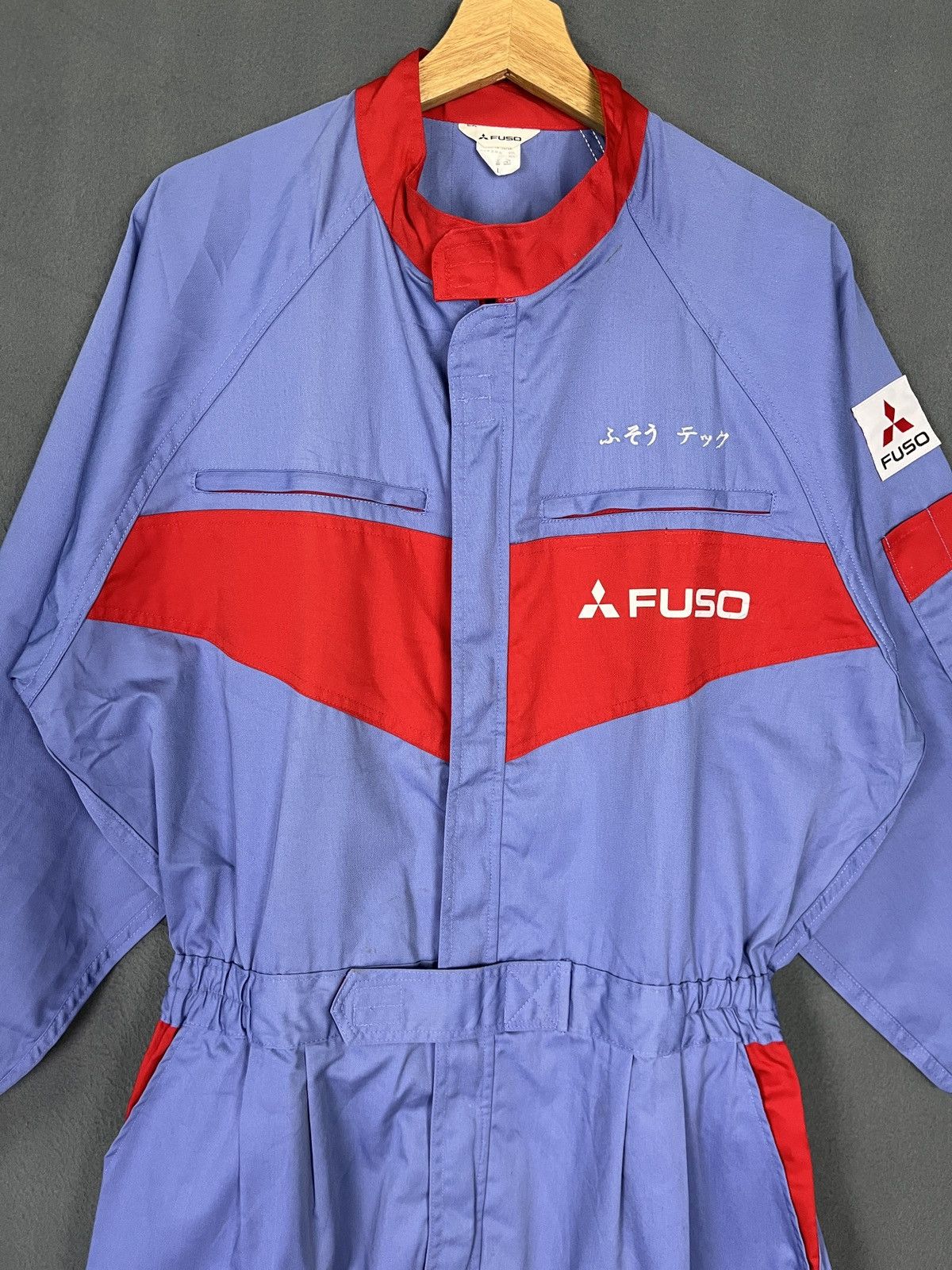 Japanese Brand × Vintage Vintage MITSUBISHI FUSO Truckers Racing Coverall Jacket Size US L / EU 52-54 / 3 - 3 Thumbnail