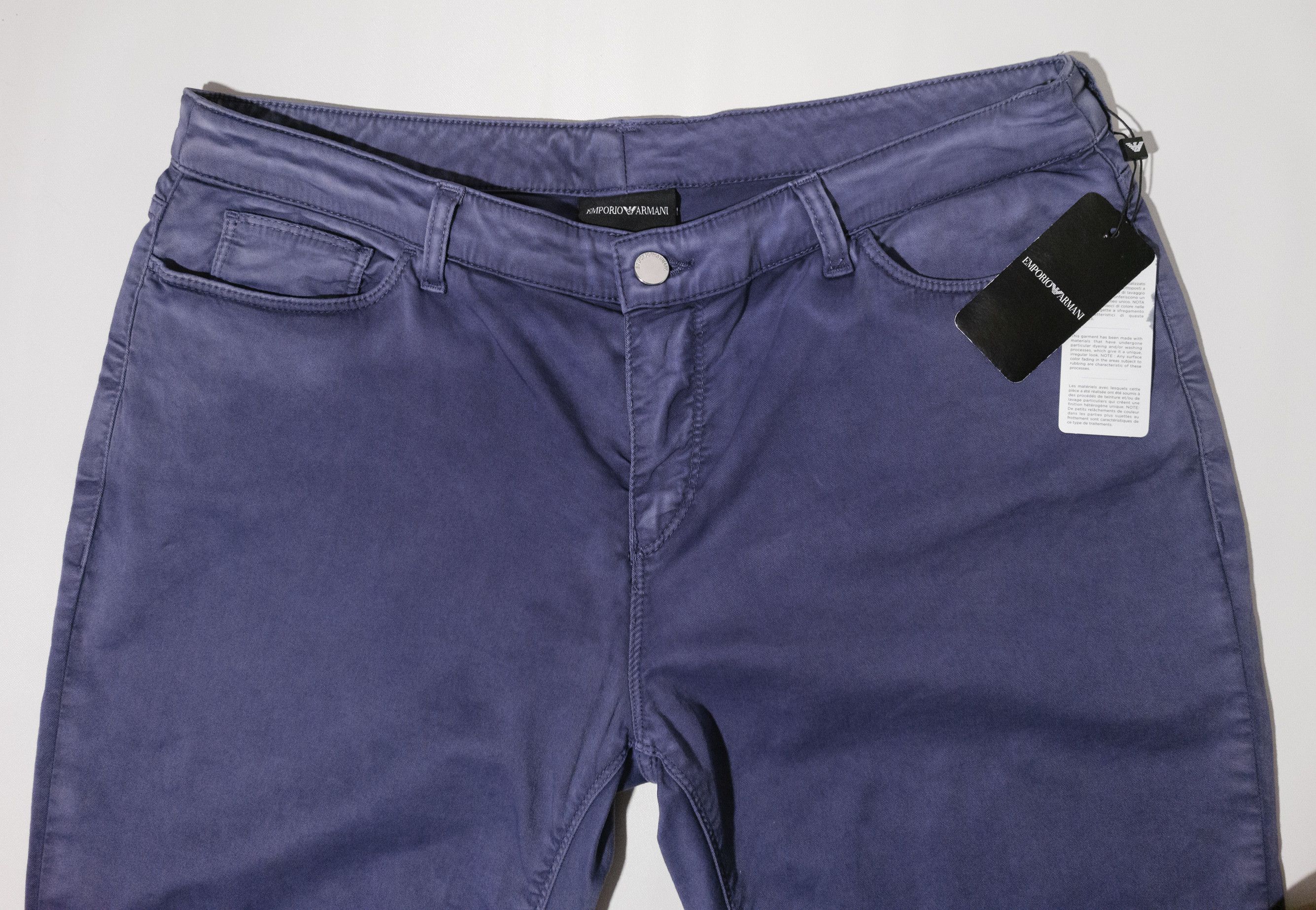 Emporio Armani MSRP~250€ Thin Cotton Pants Slim Straight J85 class. elegant Size 34" / US 12 / IT 48 - 9 Thumbnail