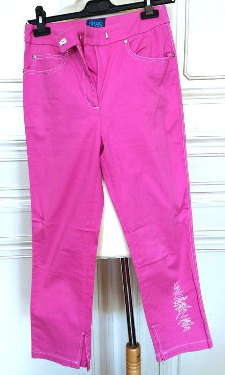 Kenzo Kenzo Jean Pantalon 7/8 Straight Droit T M Size 27" / US 4 / IT 40 - 1 Thumbnail