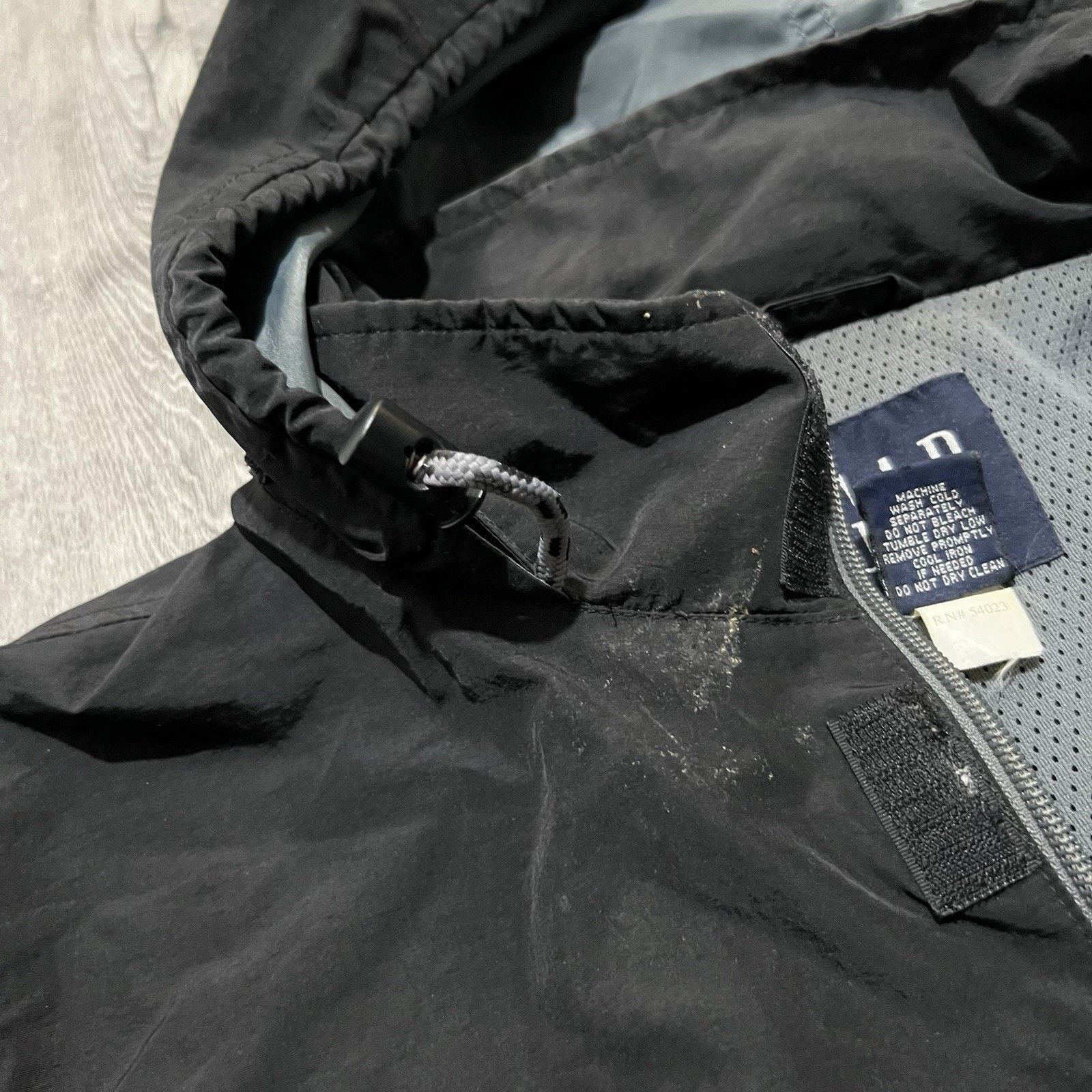 Gap VTG GAP Hooded Anorak Jacket Black Pull Over 90s Y2K Tech Size US XL / EU 56 / 4 - 4 Thumbnail