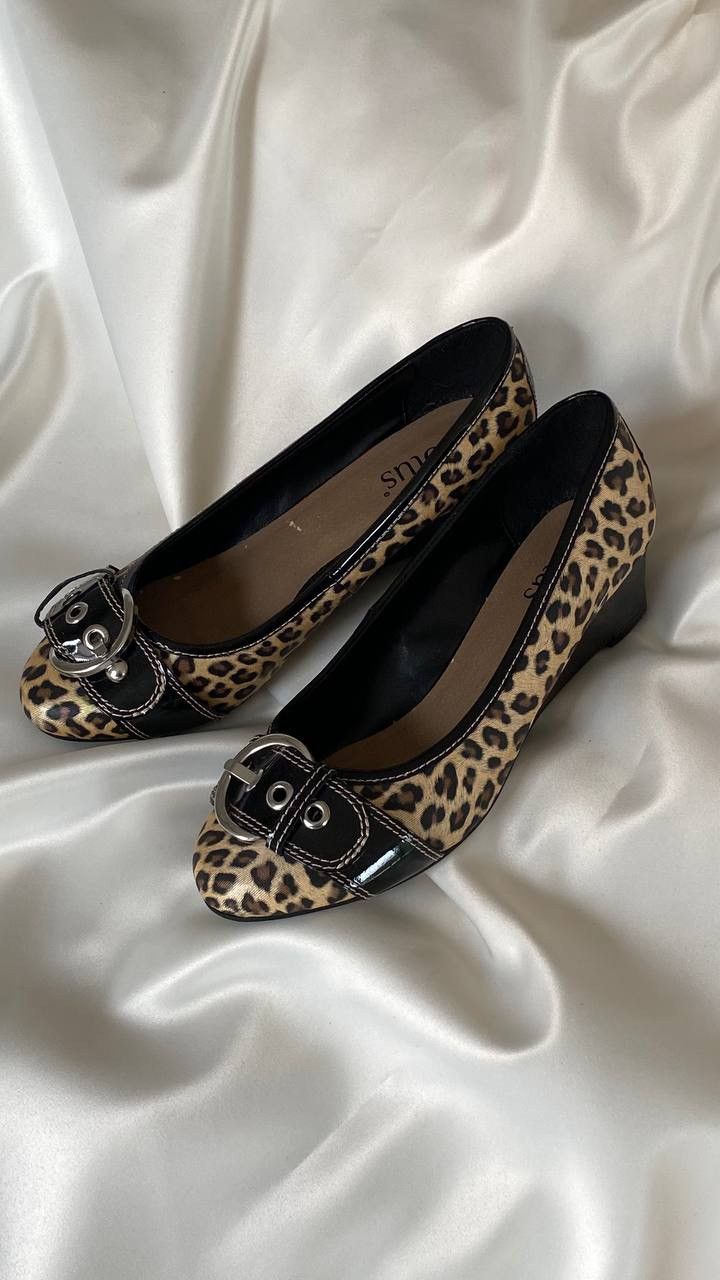 Vintage Vintage leopard ballerinas mules Size US 7.5 / IT 37.5 - 1 Thumbnail