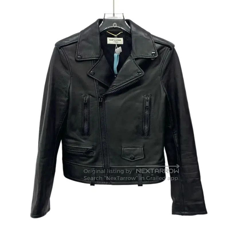 Yves Saint Laurent Saint Laurent Black Leather Women's Jacket . Size XXS / US 00 / IT 34 - 1 Thumbnail