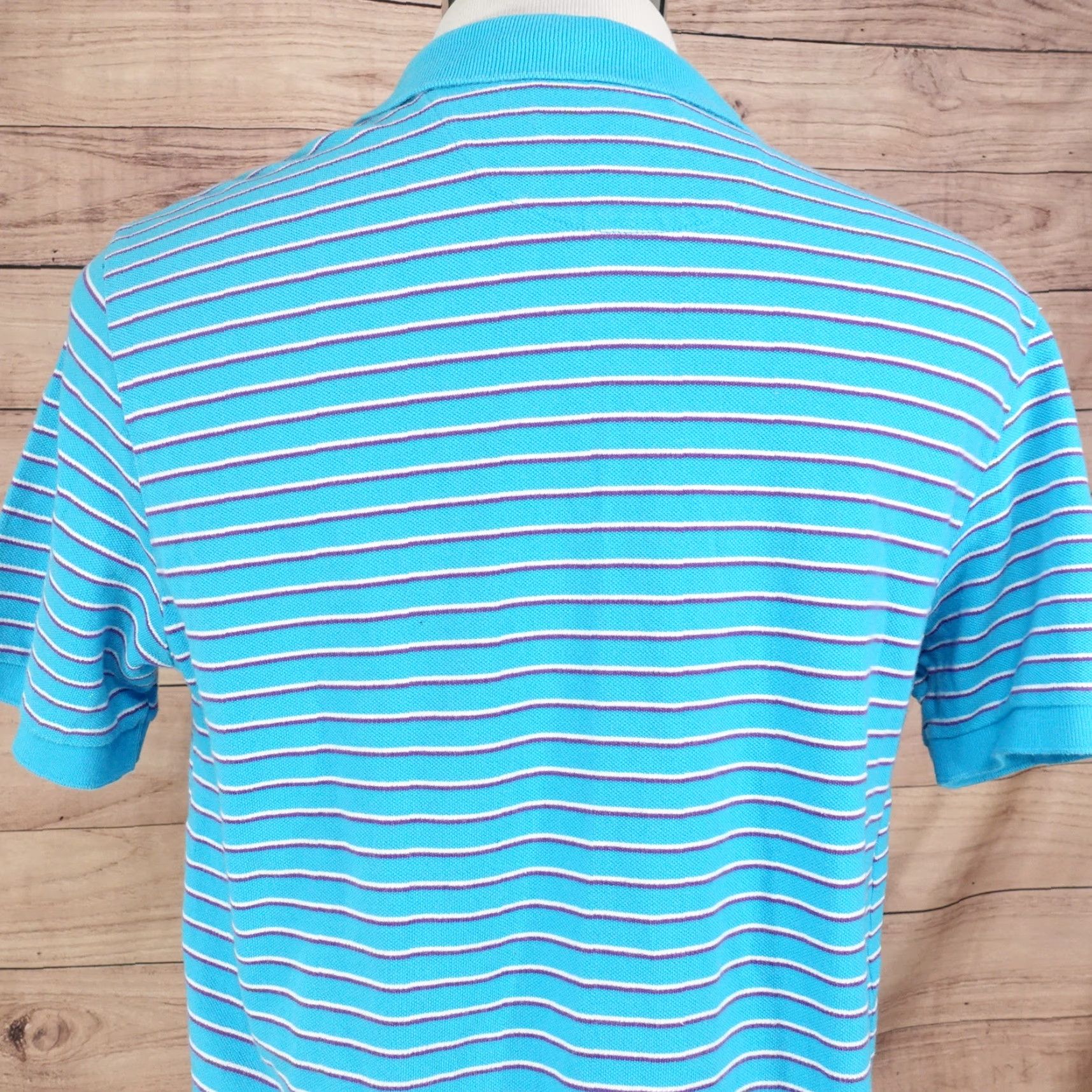 Chaps VINTAGE Chaps Men's Polo Shirt Short Sleeve Blue Striped Cotton Size M Size US M / EU 48-50 / 2 - 5 Thumbnail
