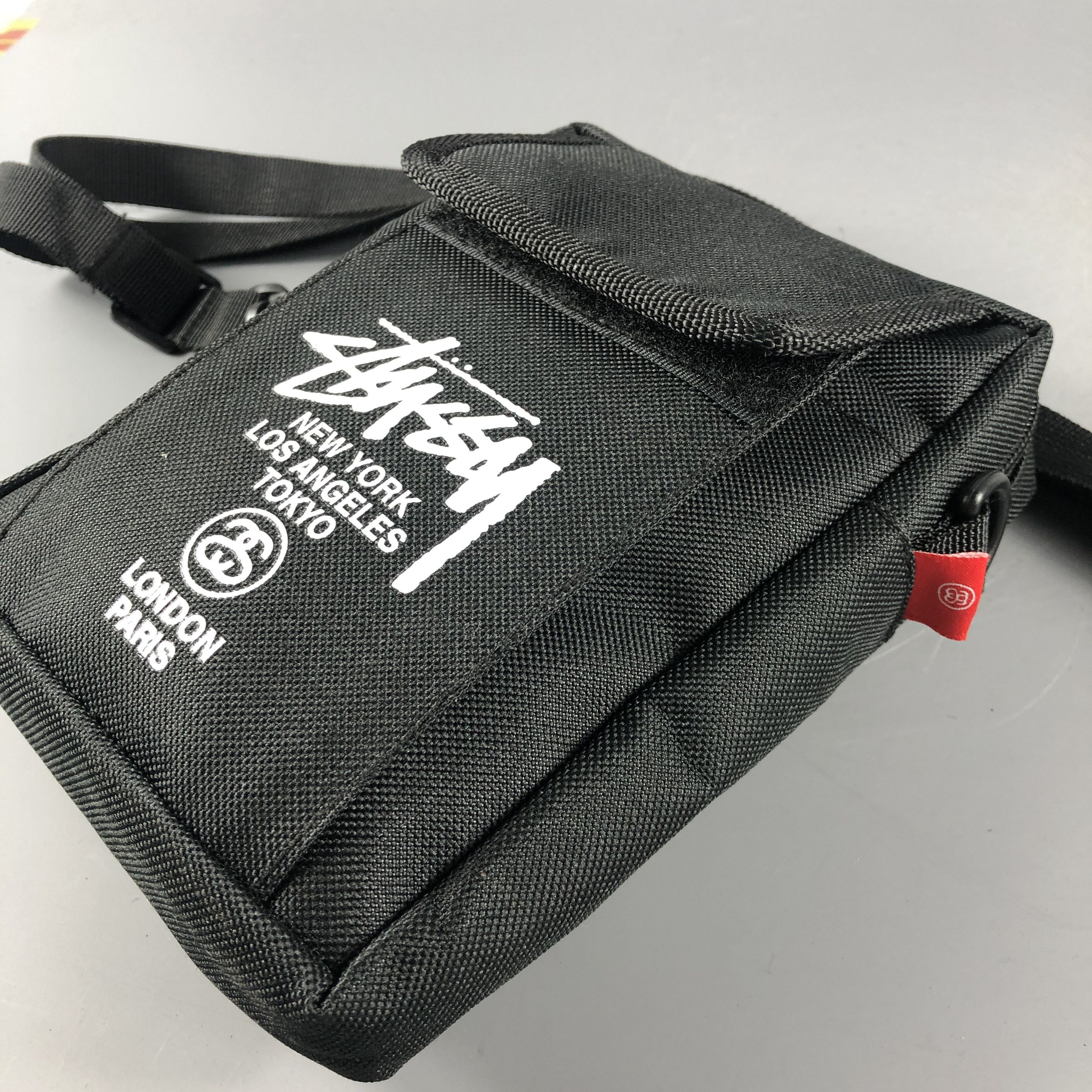 Stussy Mini Stussy Sling Bag Canvas Crossbody Shoulder Bag Black Size ONE SIZE - 4 Thumbnail