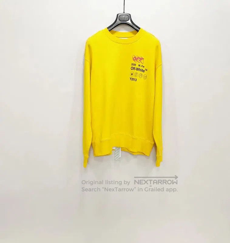 Off-White Off-White Yellow Cotton Long Sleeve Sweatshirt . Size US M / EU 48-50 / 2 - 1 Thumbnail