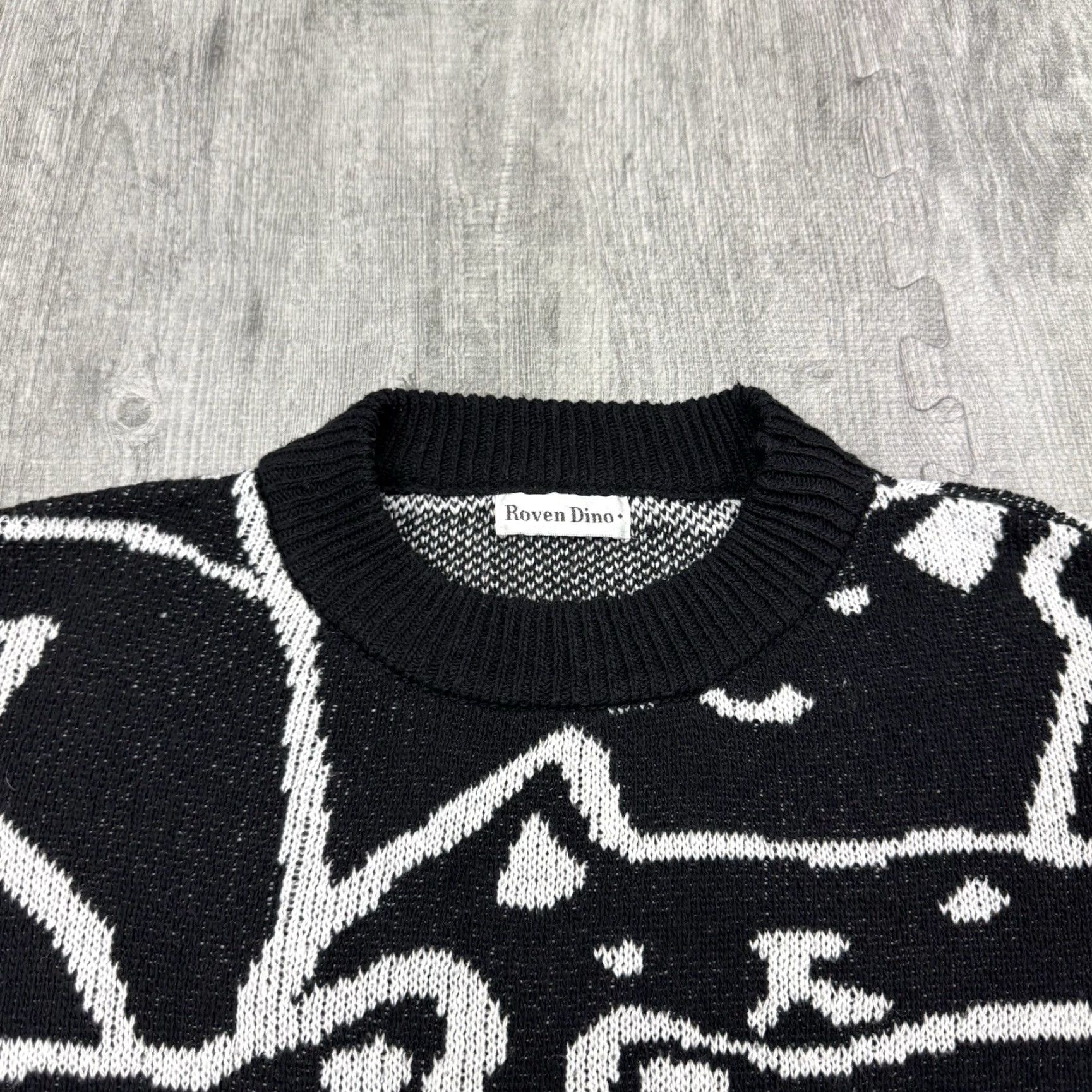 Vintage VTG ROVEN DINO CAT THEME ALL OVER CUTE CREW SWEATER GRAPHIC MEOW WHISKER L Size M / US 6-8 / IT 42-44 - 2 Thumbnail