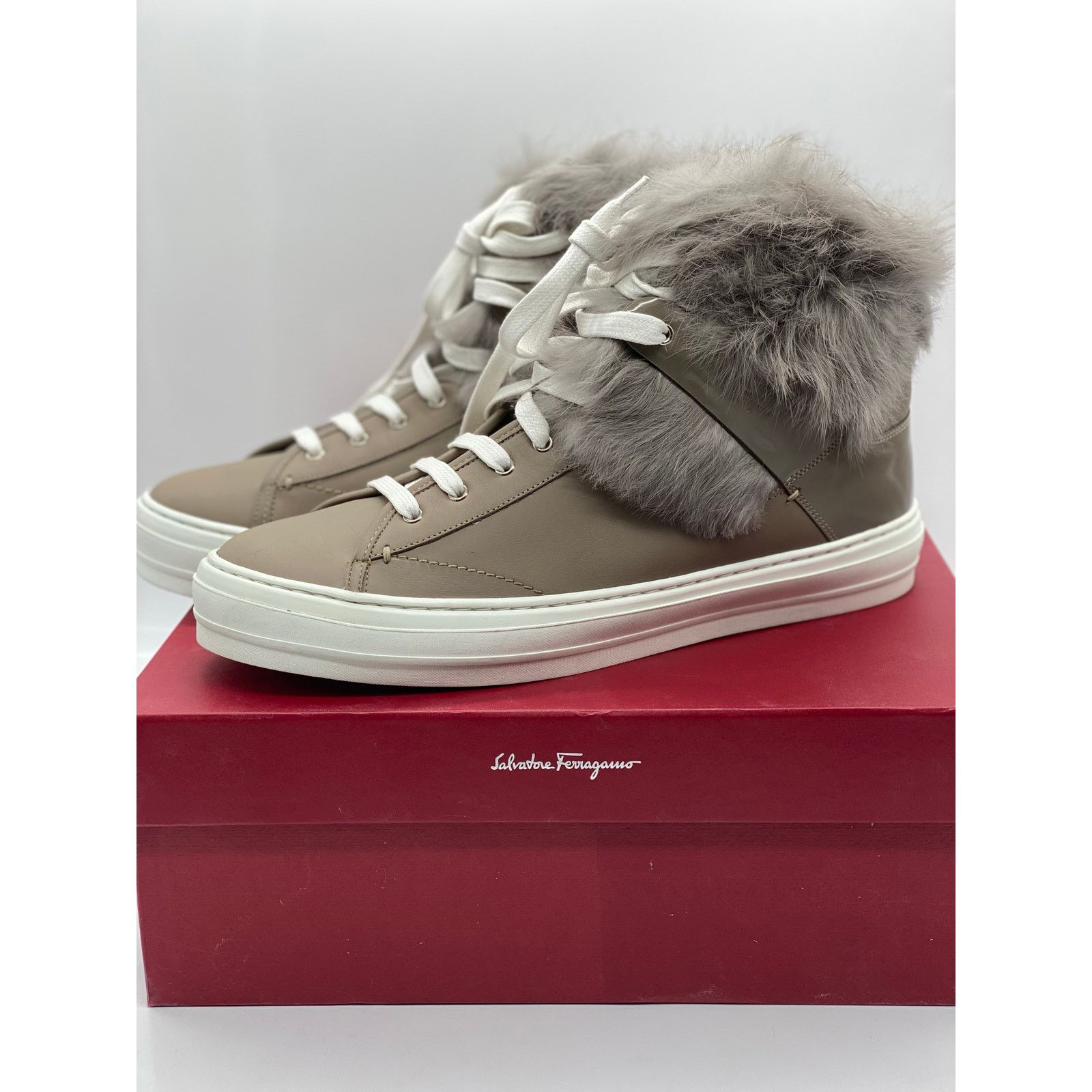 Salvatore Ferragamo Salvatore Ferragamo Nisia Grey Fur Sneakers sz. 5.5 US Size US 5.5 / IT 35.5 - 3 Thumbnail