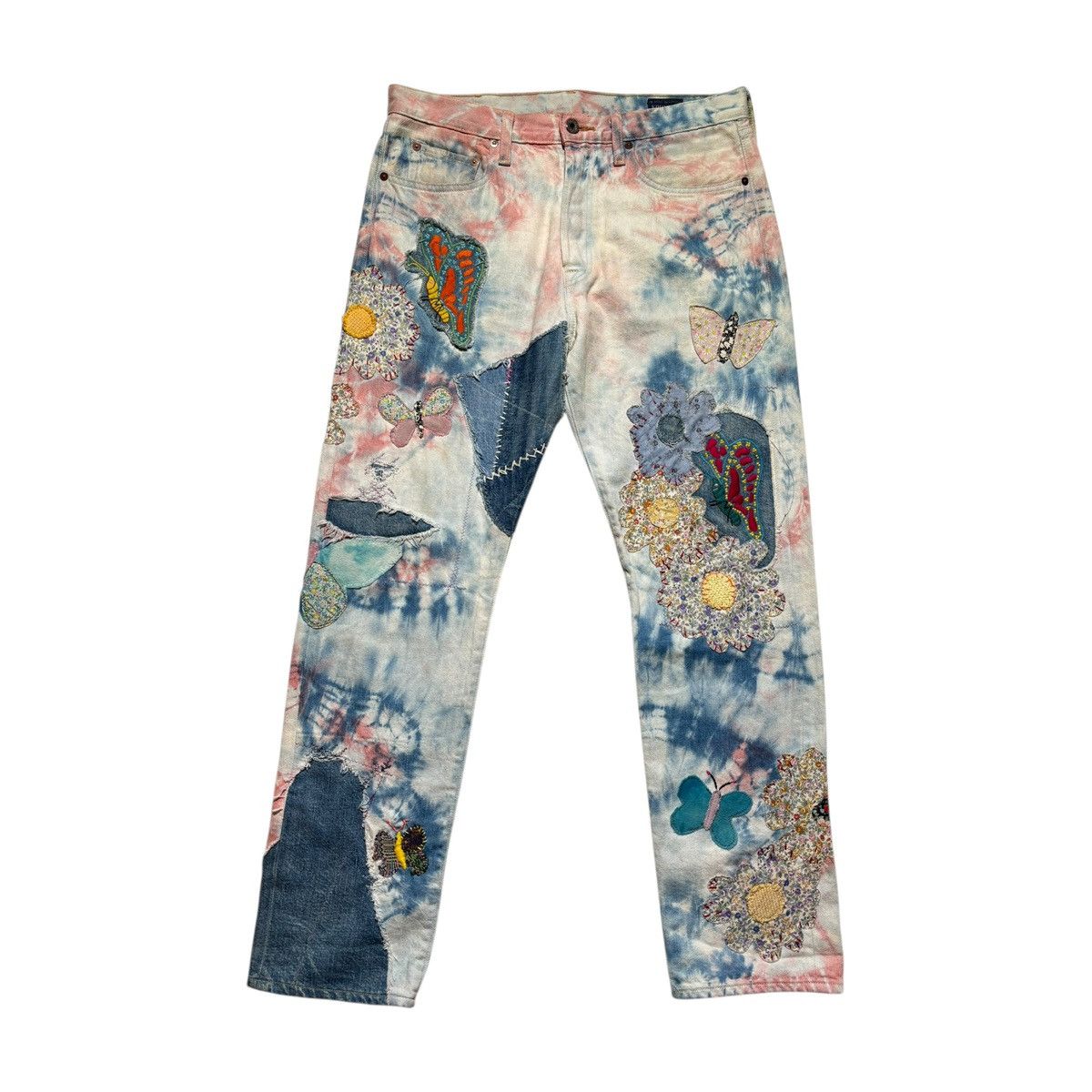 Kapital Papillon Tie dye patchwork denim Size US 34 / EU 50 - 1 Thumbnail