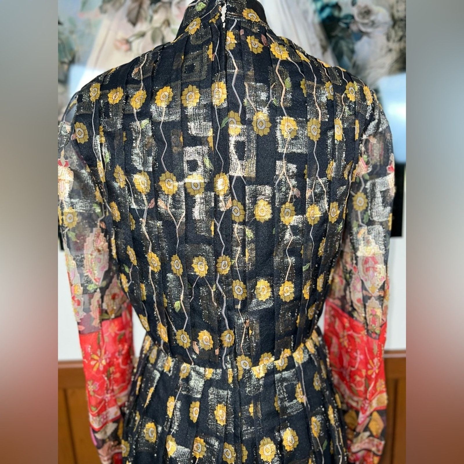 Vintage Vintage 1970s Couture Designer I.Magnin Silk Evening Gown! Size L / US 10 / IT 46 - 8 Thumbnail