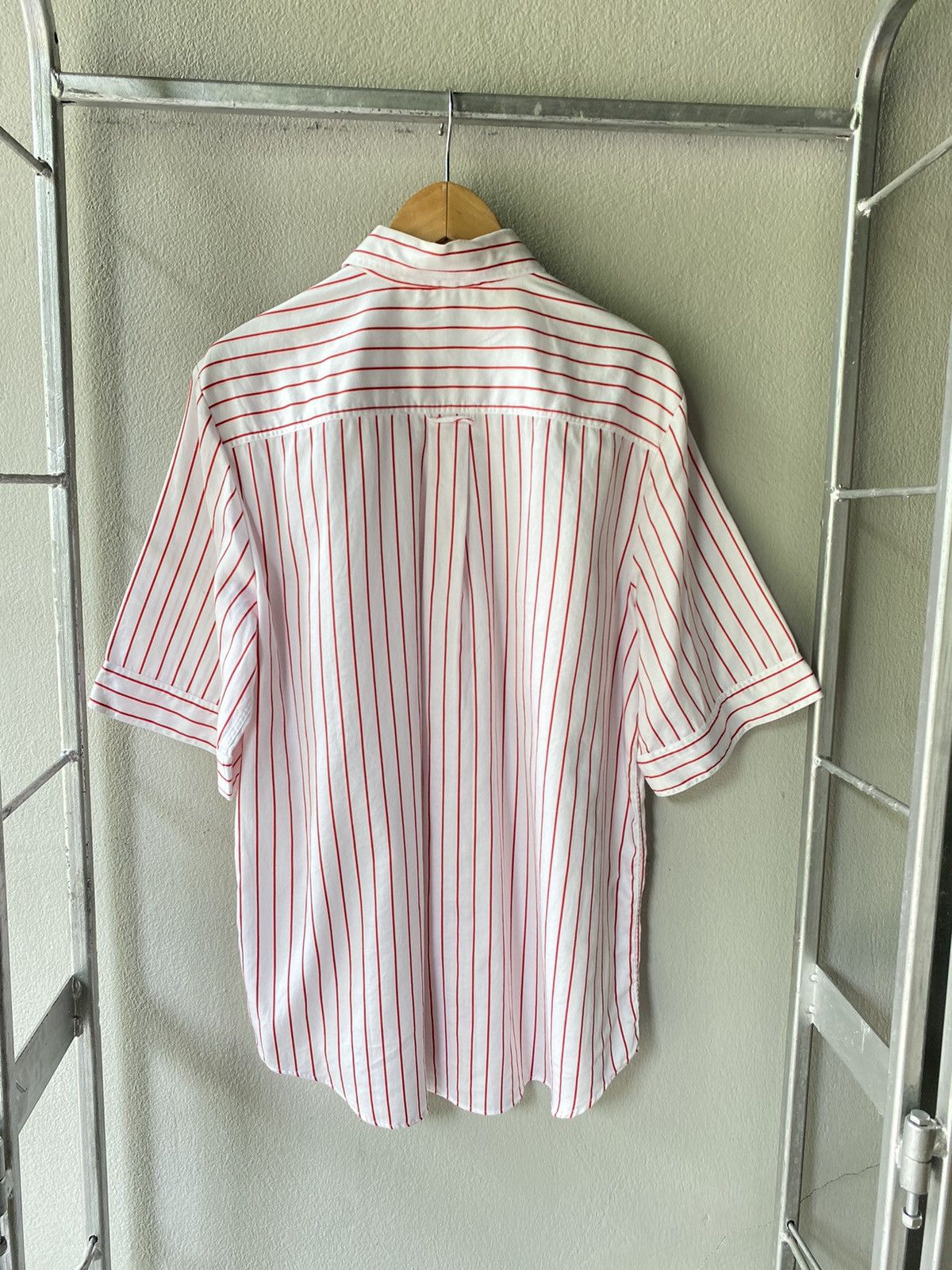 Celine Celine vintage white/red striped pocket shirt Size M / US 6-8 / IT 42-44 - 2 Thumbnail