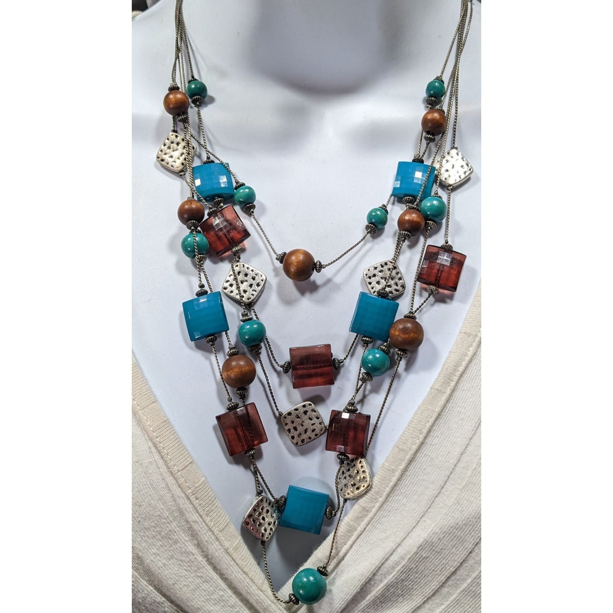 Other Southwestern Mixed Media Layered Station Necklace Size ONE SIZE - 4 Thumbnail