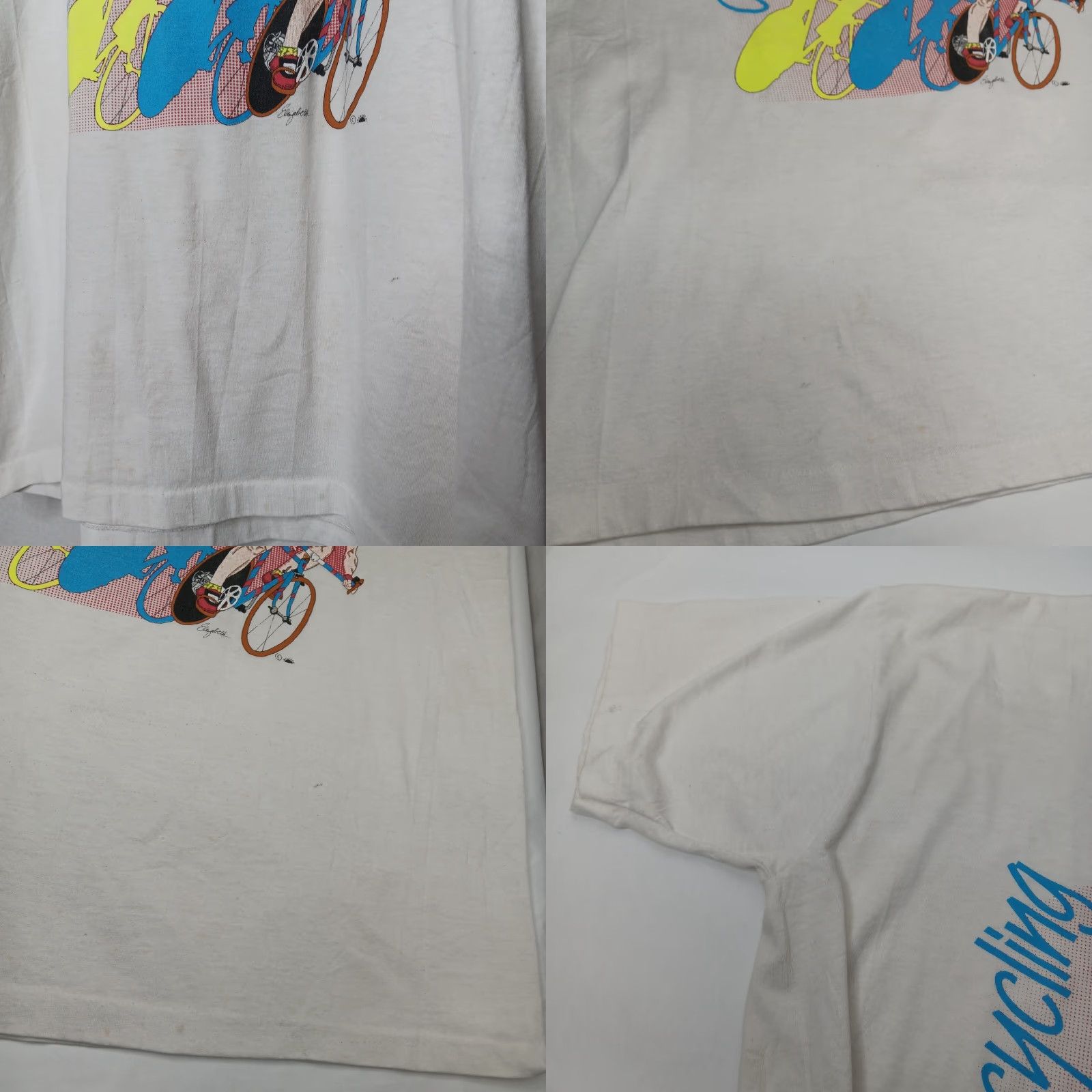 Fruit Of The Loom VINTAGE Doc And Bernard Memorial Tour Road Cycling Shirt XL Bike Single Stitch White Cotton/Polyester Knit Men Crew Neck Short Sleeve Size US XL / EU 56 / 4 - 9 Thumbnail