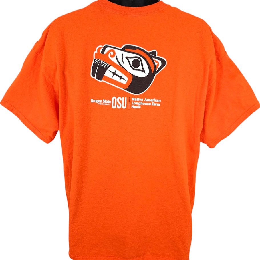 Gildan Oregon State Beavers T Shirt Mens Size 2XL Orange Native Size US XXL / EU 58 / 5 - 1 Thumbnail