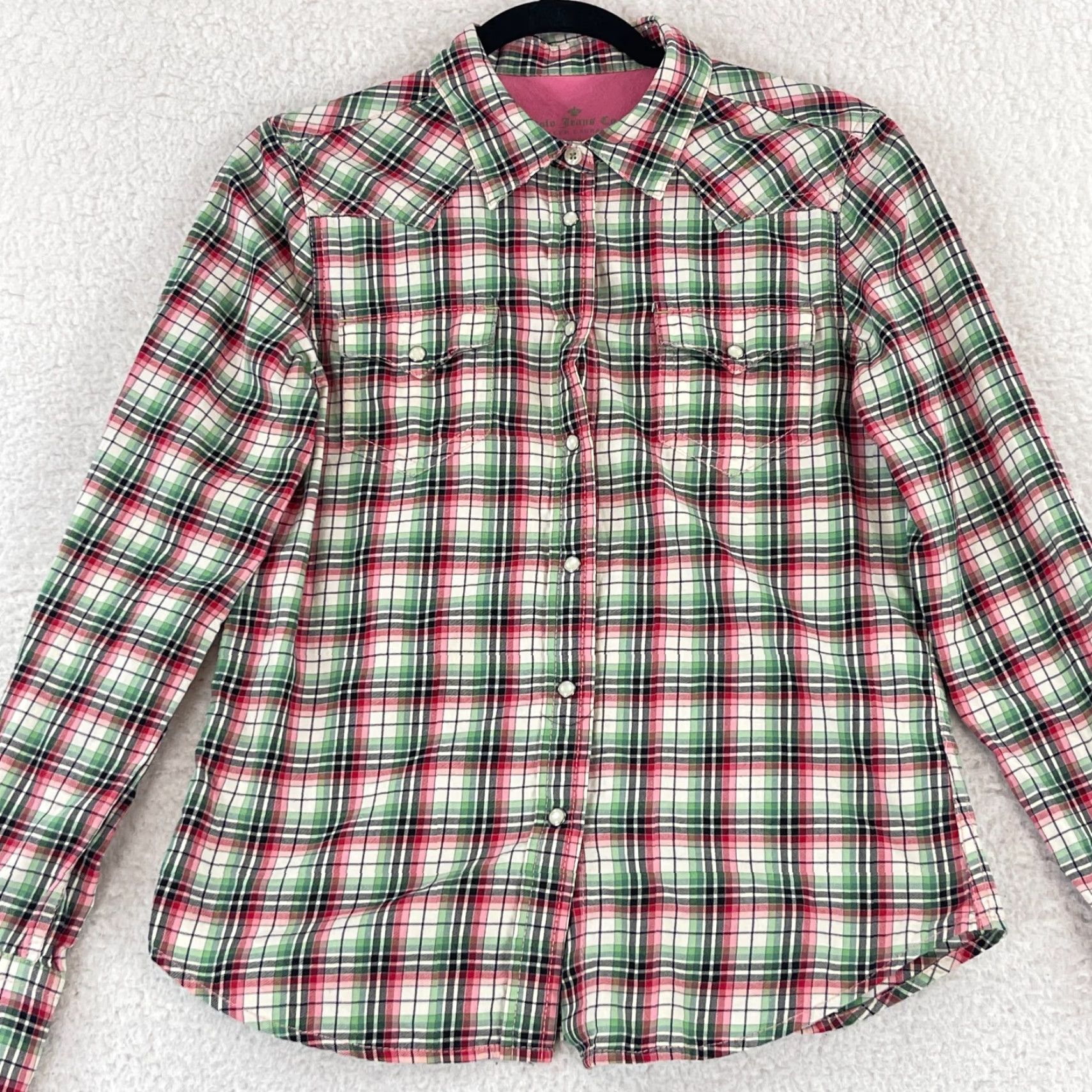 Polo Ralph Lauren Polo Ralph Lauren Shirt Womens Medium Pink Plaid Snap Button Long Sleeve 100% Cotton Size M / US 6-8 / IT 42-44 - 2 Thumbnail