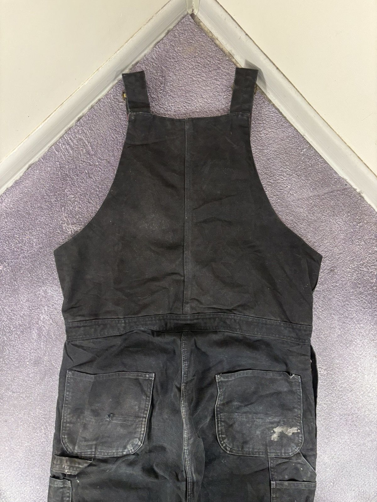 Carhartt Vintage Carhartt Bib Overalls Quilted Lined R04 BLK Canvas Size US 38 / EU 54 - 18 Thumbnail