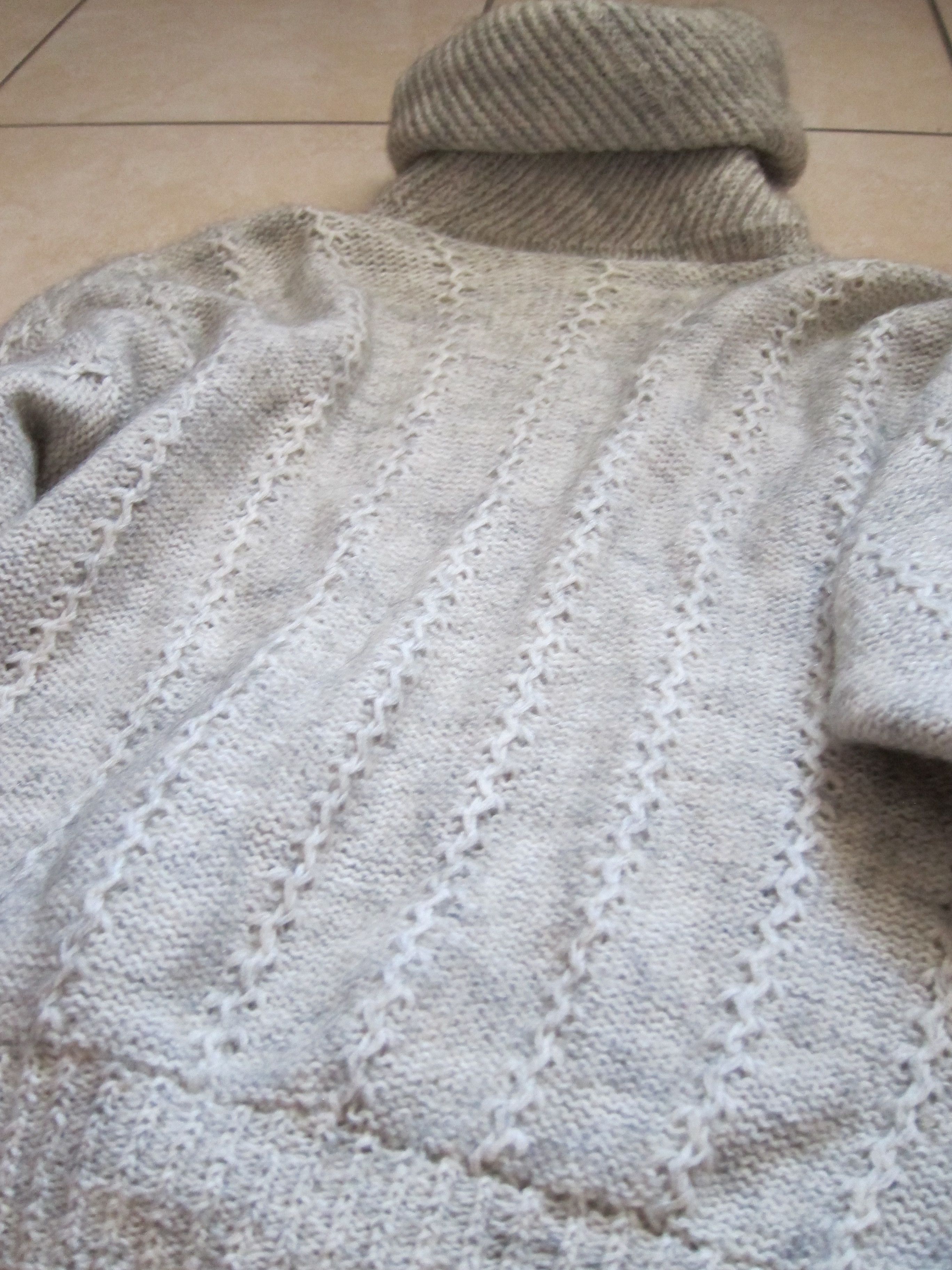 Vintage vintage sweater natural wool gray oversized Size M / US 6-8 / IT 42-44 - 5 Thumbnail