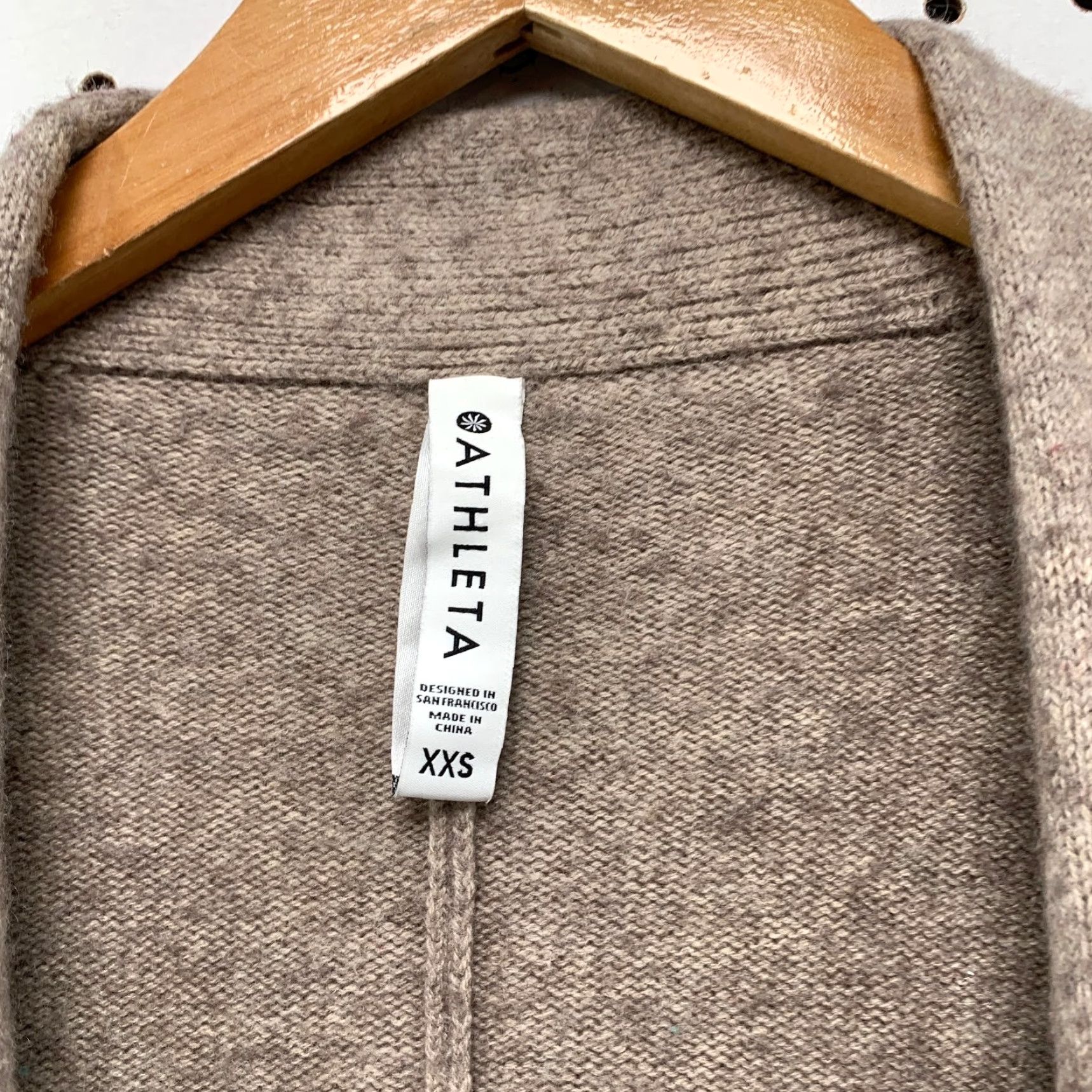Athleta Athleta Wool Cashmere Cardigan Sweater Womens 2XS Brown Wrap Spirit Side Slit Cardigan Size XXS / US 00 / IT 34 - 3 Thumbnail