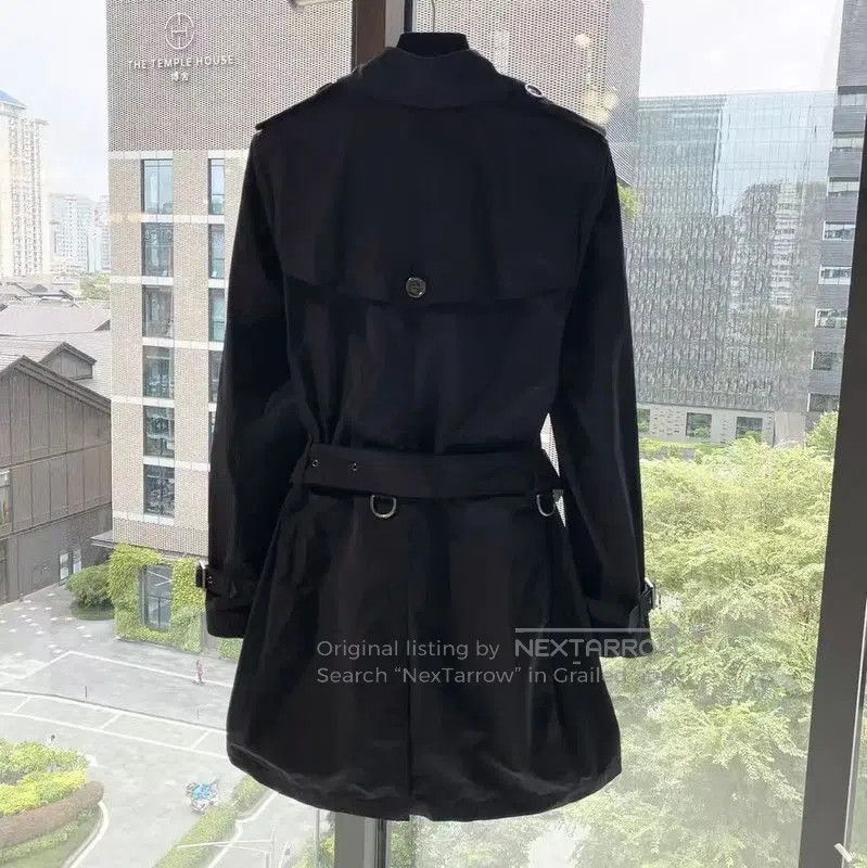 Burberry Burberry Black Polyester Women's Trench Coat. Size XXS / US 00 / IT 34 - 2 Thumbnail
