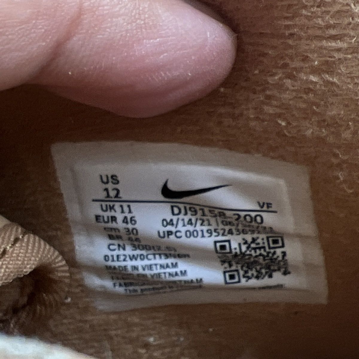 Nike Air Force 1 mid 07 flax Size US 12 / EU 45 - 9 Thumbnail