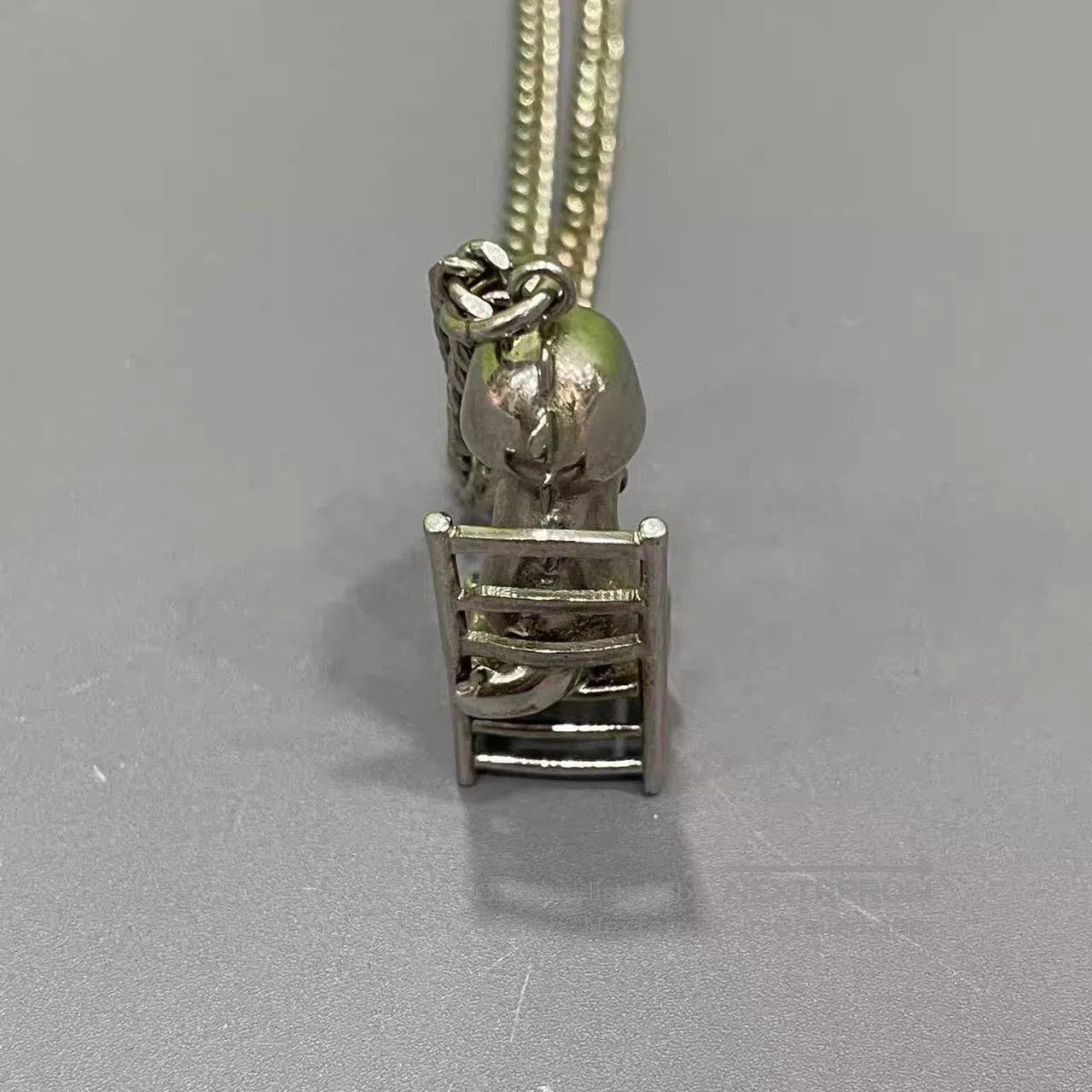 Dior Silver Pendant Necklace with Detailed Design. Size ONE SIZE - 1 Thumbnail