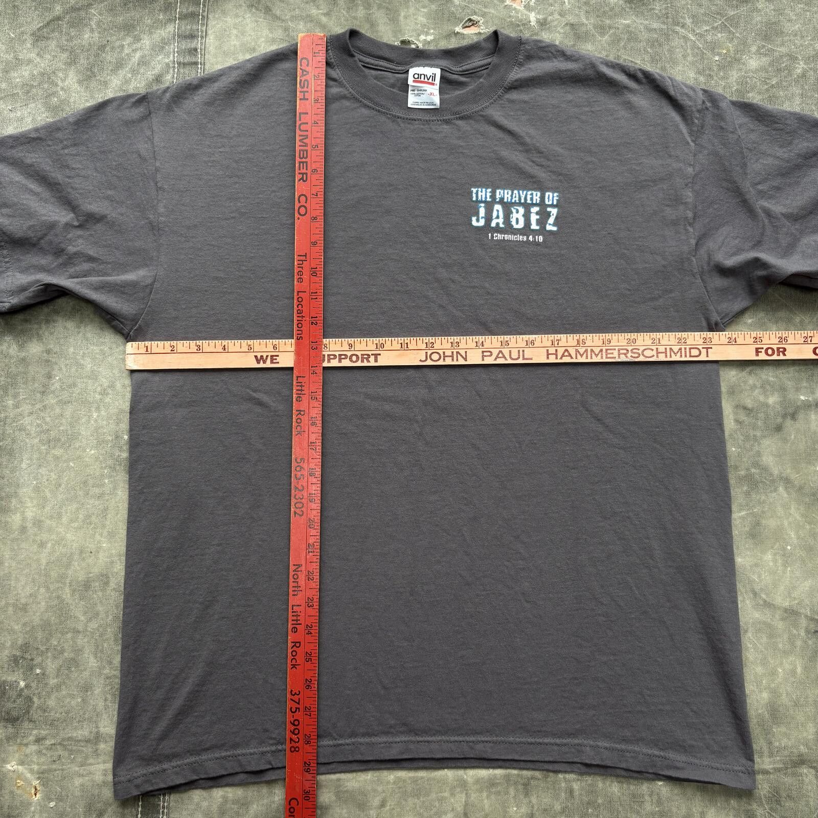 Anvil Vintage Y2K Prayer Of Jabez Jesus Cross Religious Shirt Size US XL / EU 56 / 4 - 2 Thumbnail