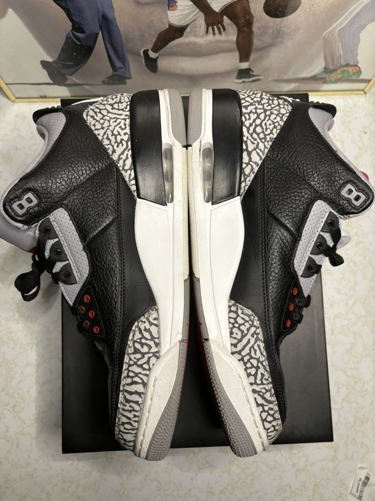 Jordan Brand Jordan 3 Retro Black Cement 2018 Size US 13 / EU 46 - 3 Thumbnail