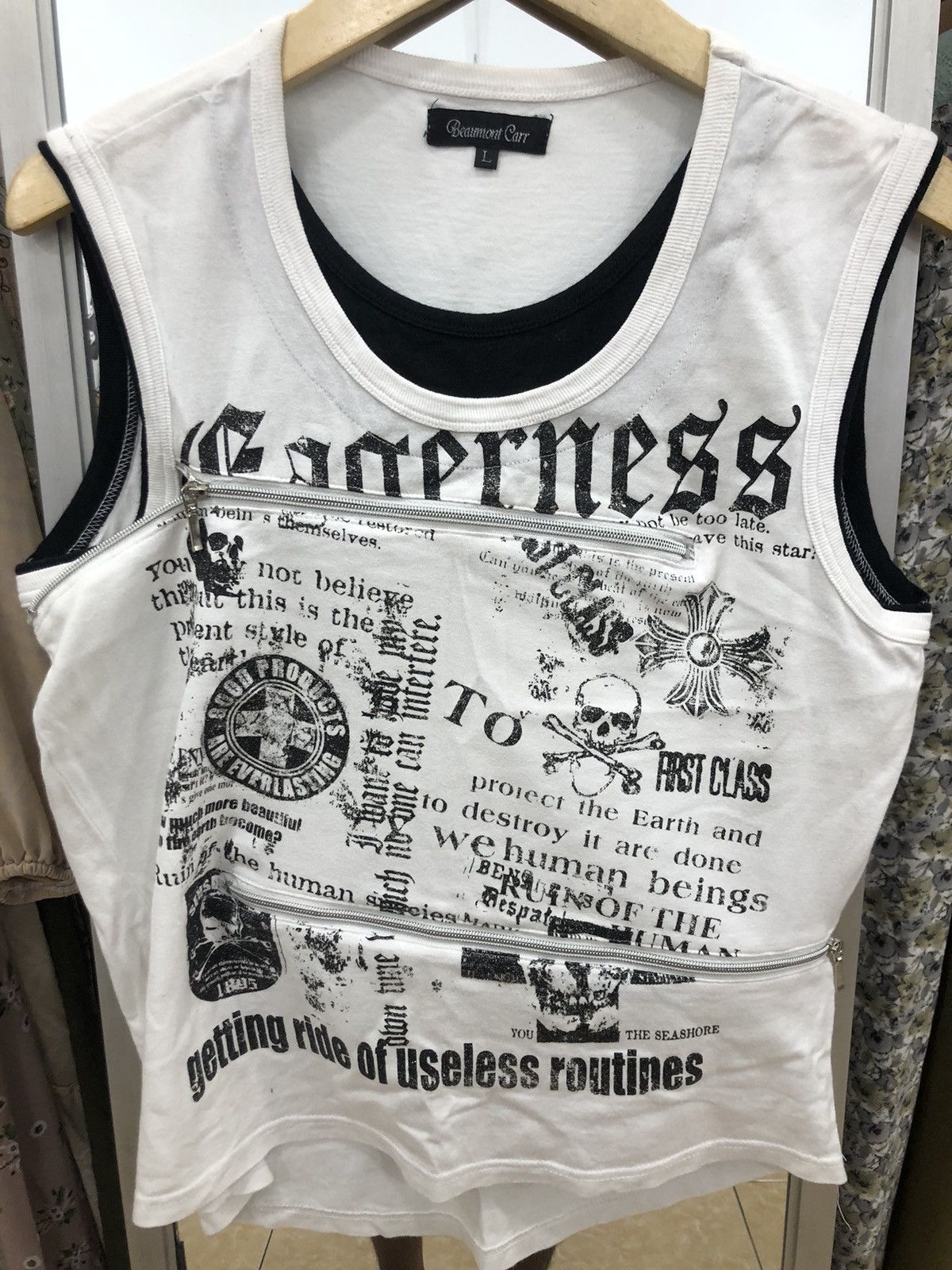 14th Addiction × Beauty Beast × Japanese Brand Beaumont Carr Poem Bondage Zipper Double layer Size US L / EU 52-54 / 3 - 3 Thumbnail
