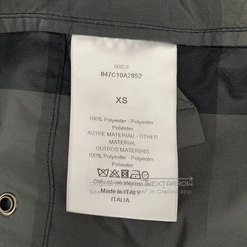 Dior Colour block plaid bee embroidery hooded half-zipper