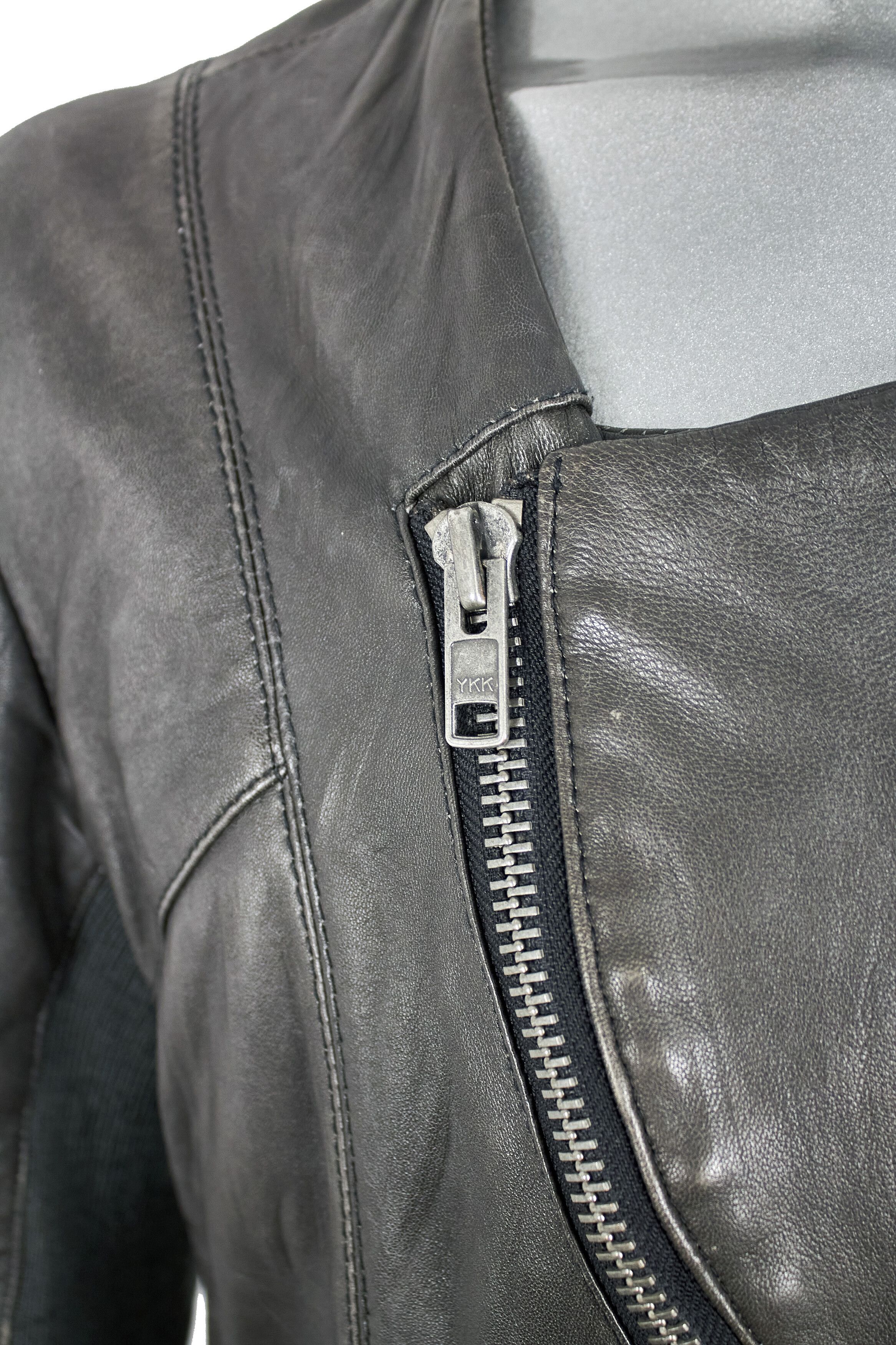 Delusion Delusion futuristic designer men's leather biker jacket Size US XL / EU 56 / 4 - 12 Thumbnail