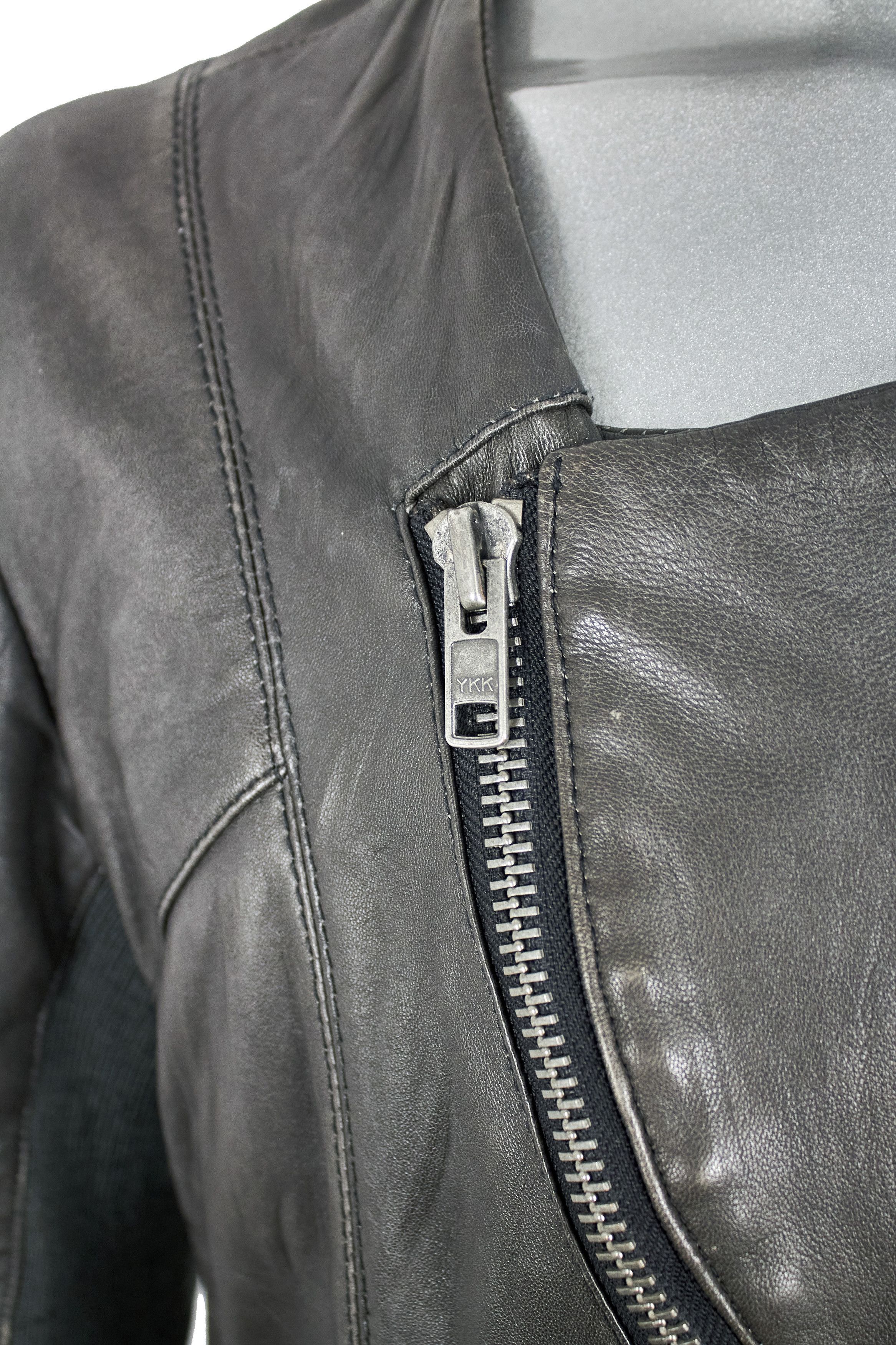 Delusion Delusion futuristic designer men's leather biker jacket Size US XL / EU 56 / 4 - 11 Thumbnail