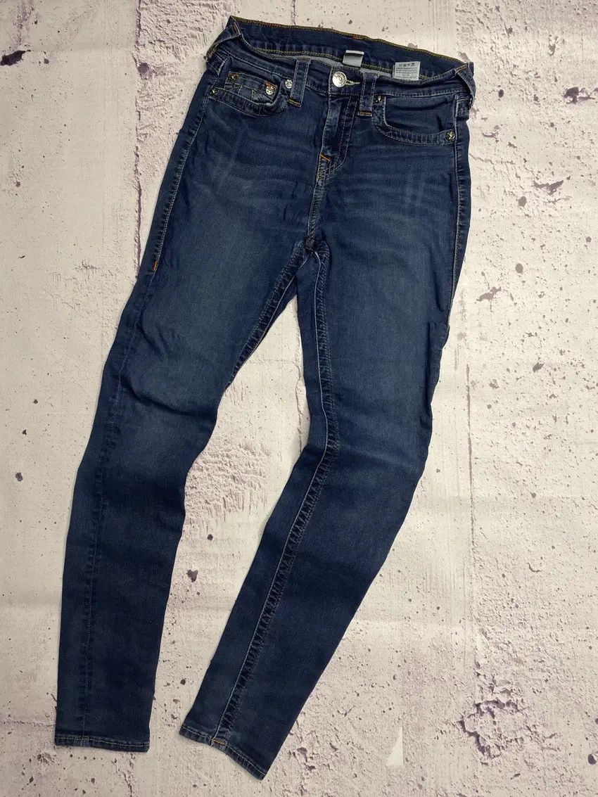True Religion Women's skinny true religion jeans made in USA size 28 Size 28" / US 6 / IT 42 - 2 Thumbnail