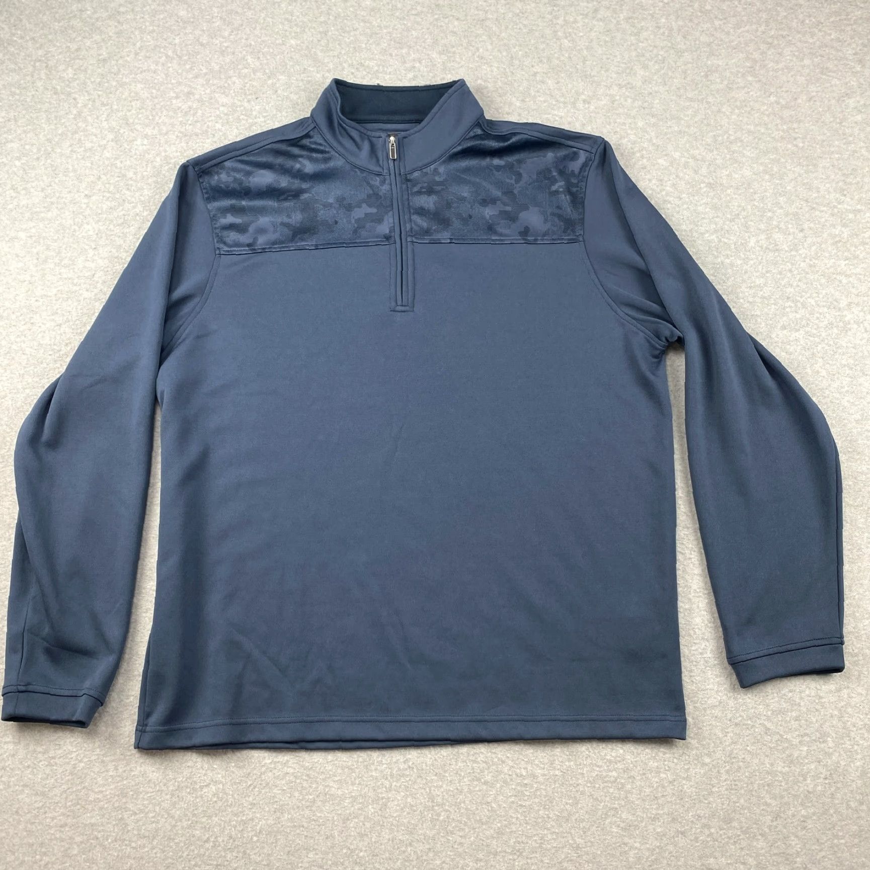 Vintage Pebble Beach Mens Sweatshirt 2XL Blue Camo Dry Luxe Performance 1/4 Zip Pullover Size US XXL / EU 58 / 5 - 2 Thumbnail
