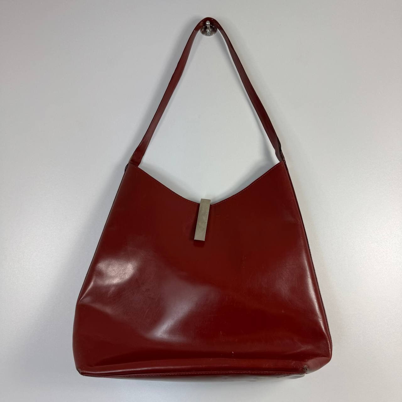 Gucci Gucci Red Leather Shoulder Bag Vintage Size ONE SIZE - 3 Thumbnail