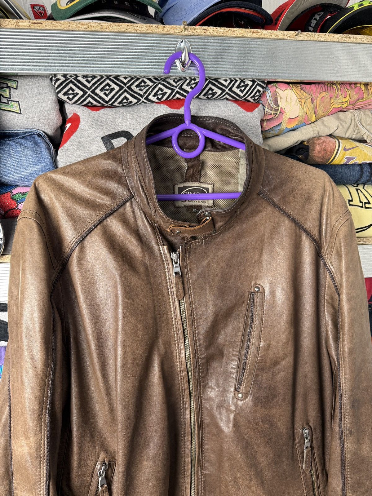 Gimo's Gimos Pelle Leather Bomber Jacket Japanese Style Size US L / EU 52-54 / 3 - 3 Thumbnail